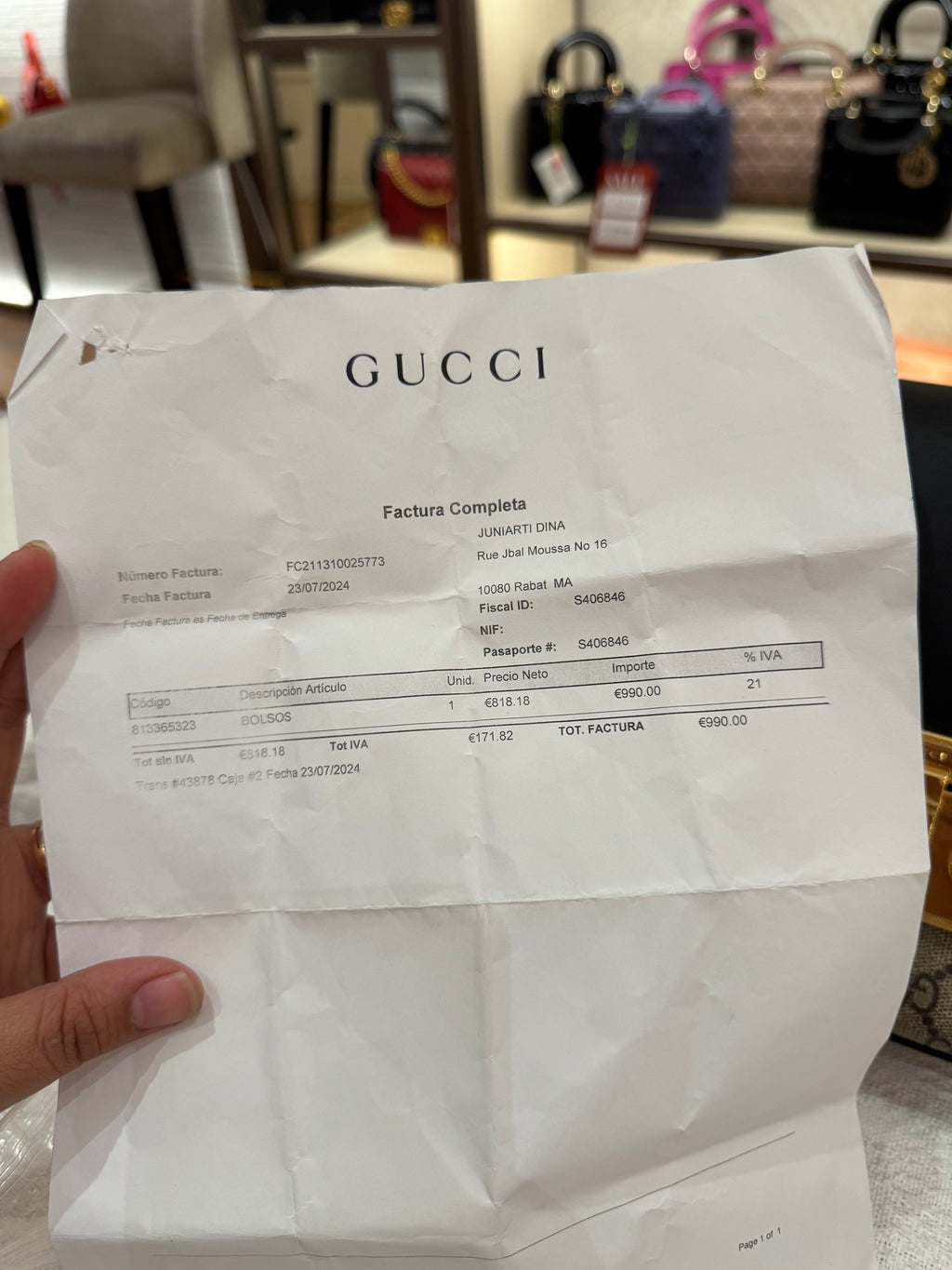 Gucci Padlock Halfmoon Monogram