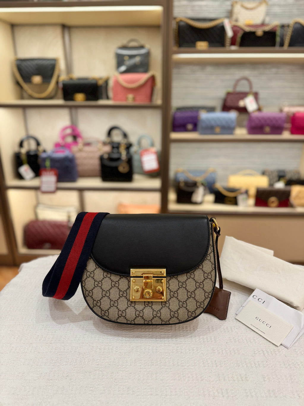 Gucci Padlock Halfmoon Monogram