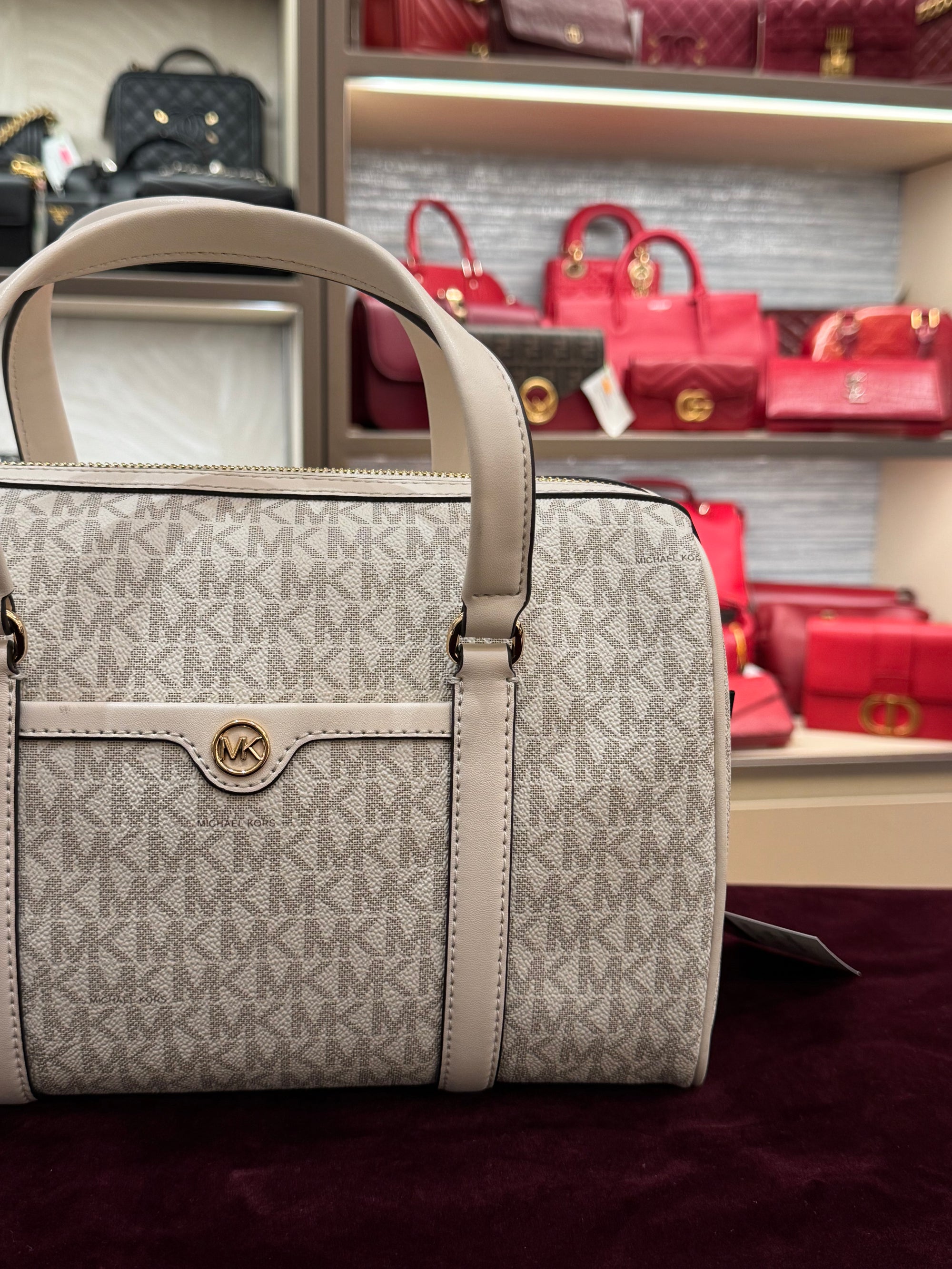 Michael Kors Travel Duffle Medium Cream Multi