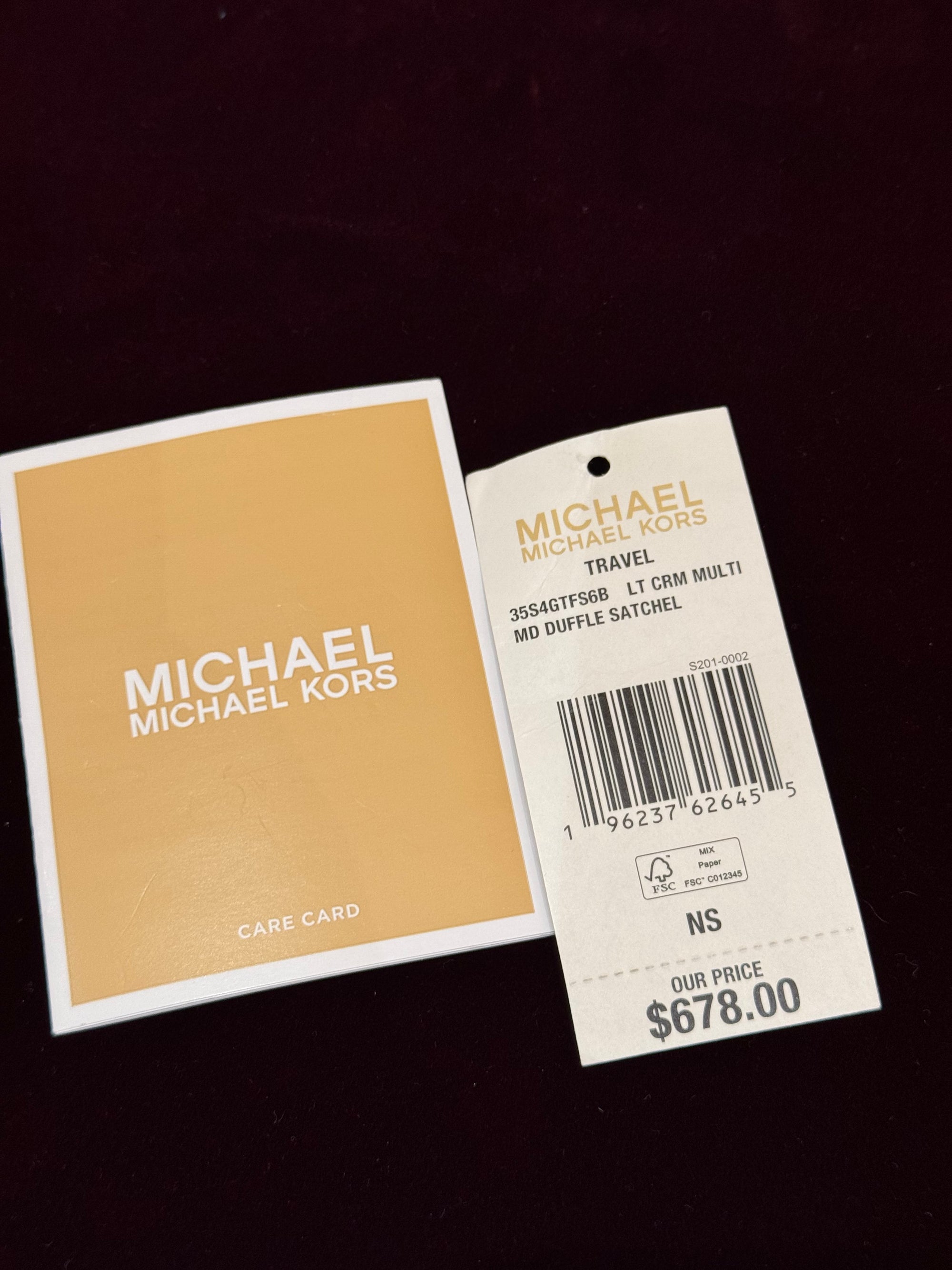 Michael Kors Travel Duffle Medium Cream Multi