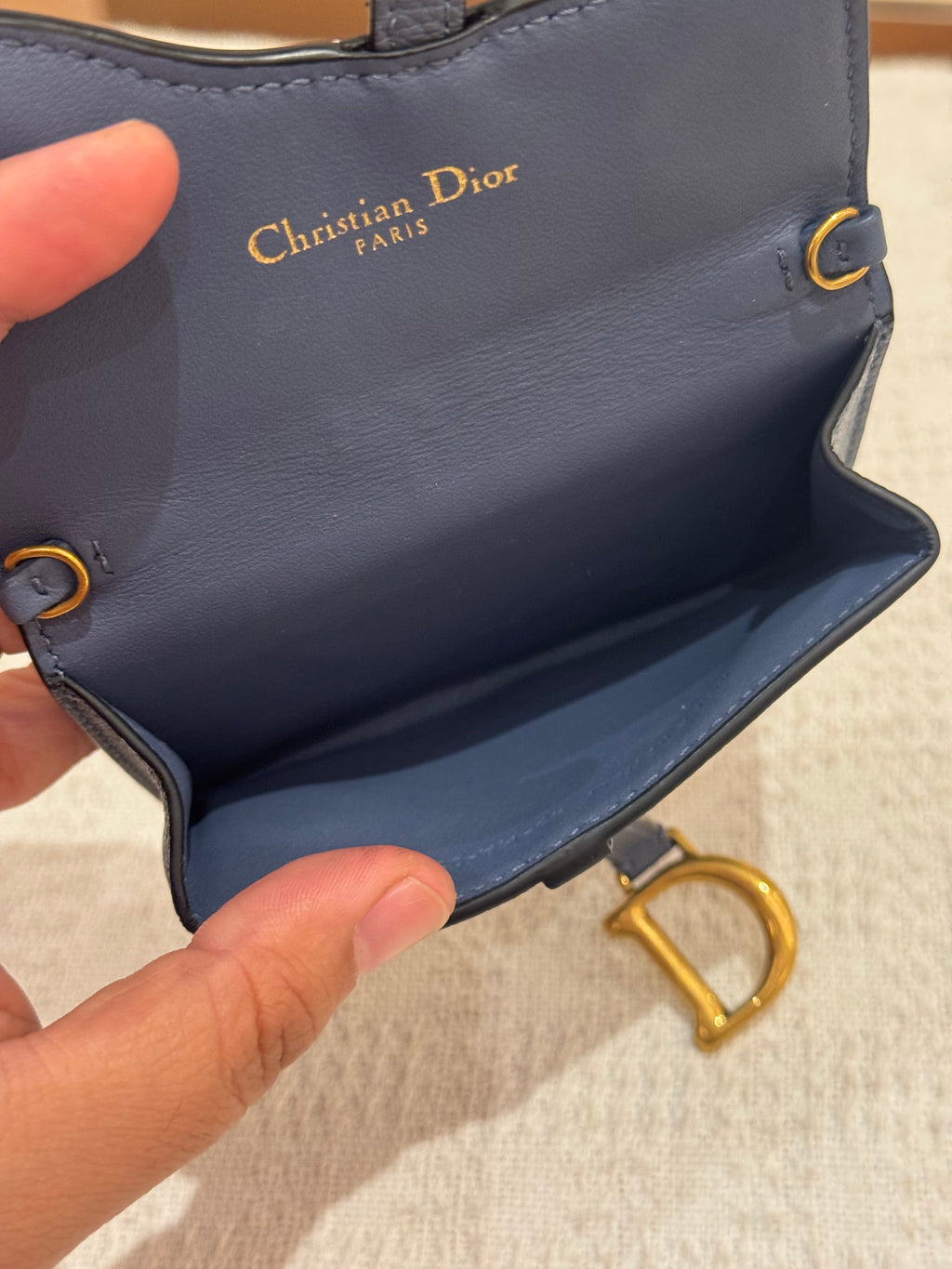 Dior Saddle Mini Wallet Chain