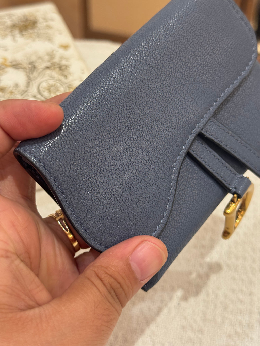 Dior Saddle Mini Wallet Chain