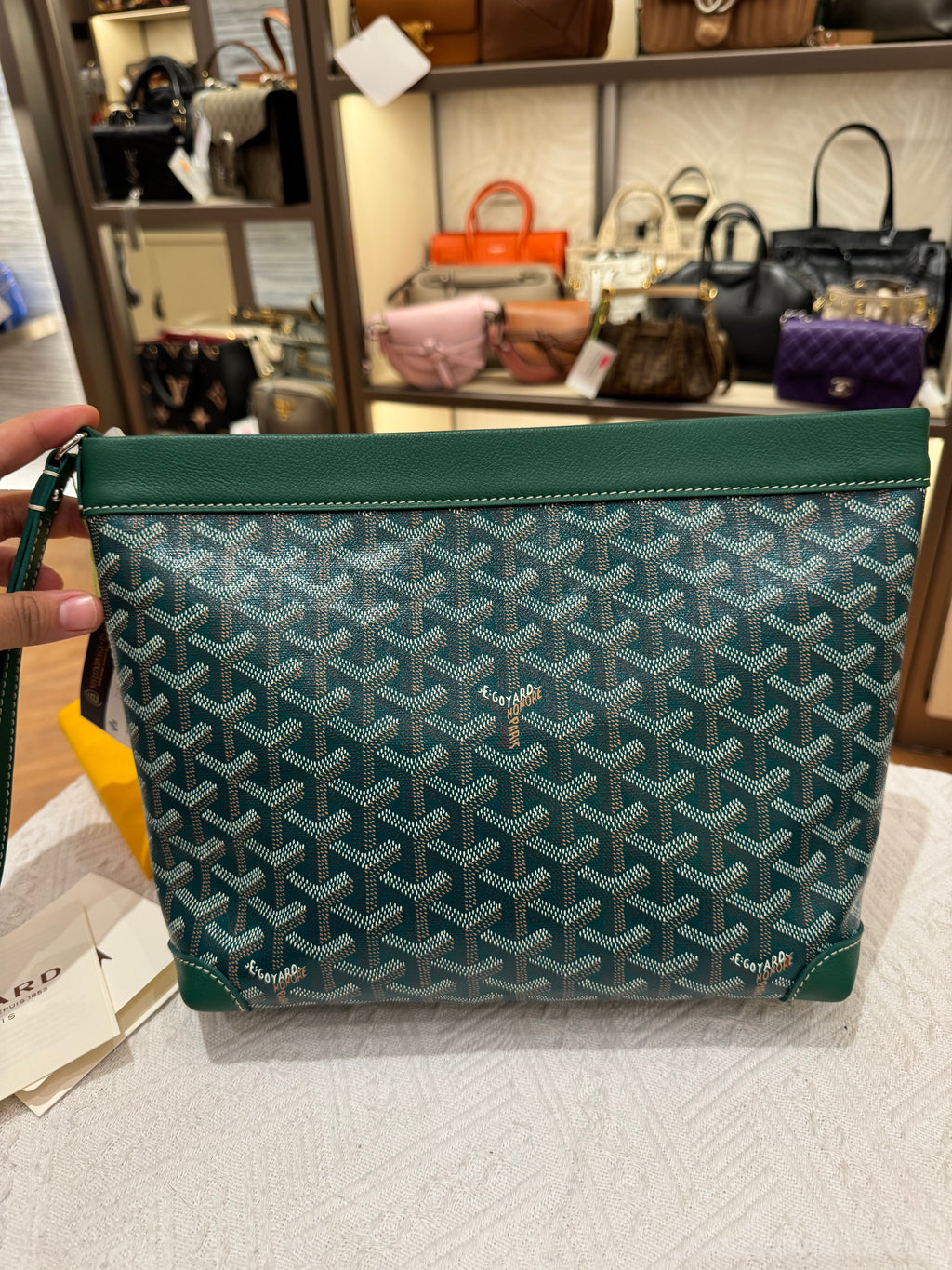 Goyard Conti Pouch Green
