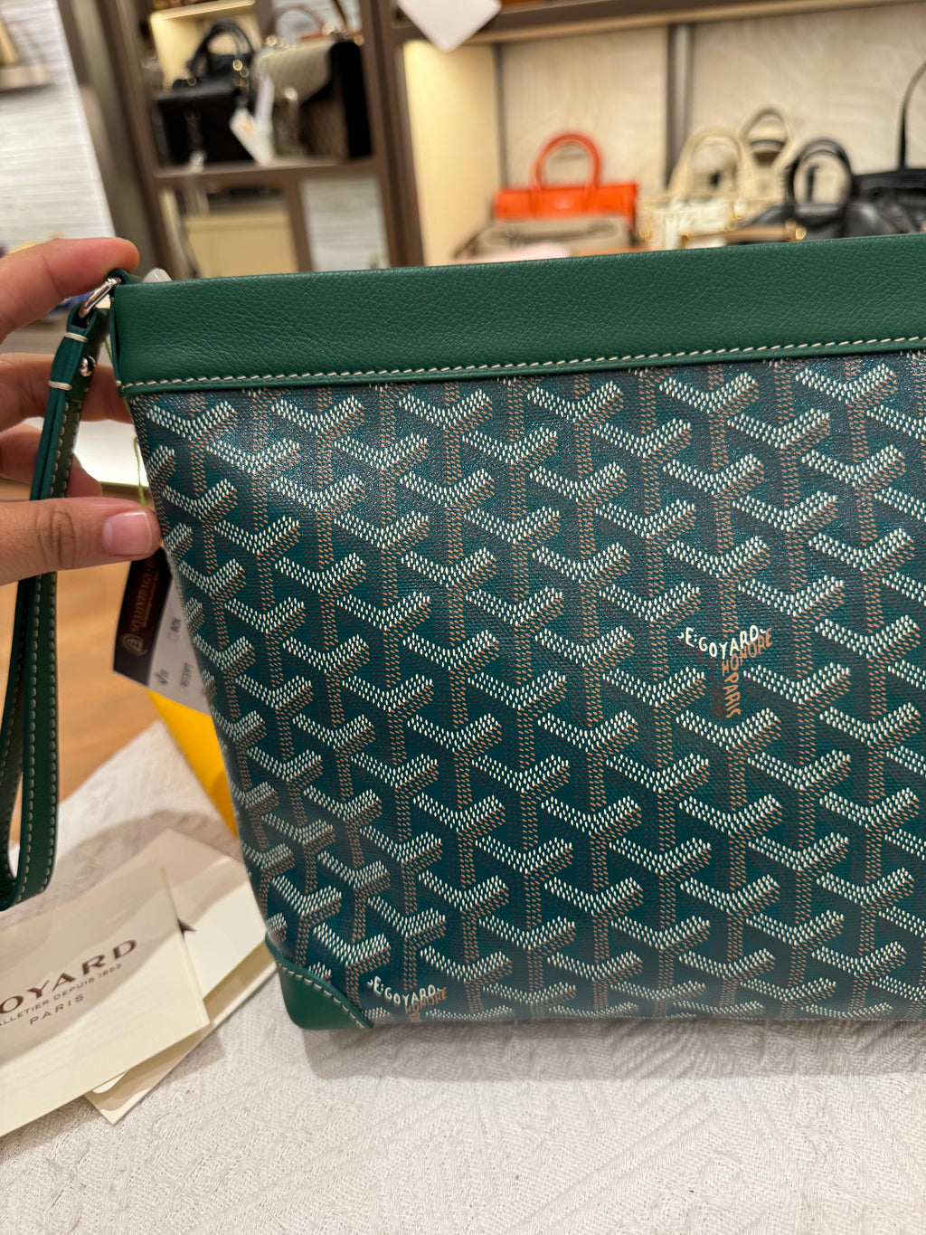 Goyard Conti Pouch Green