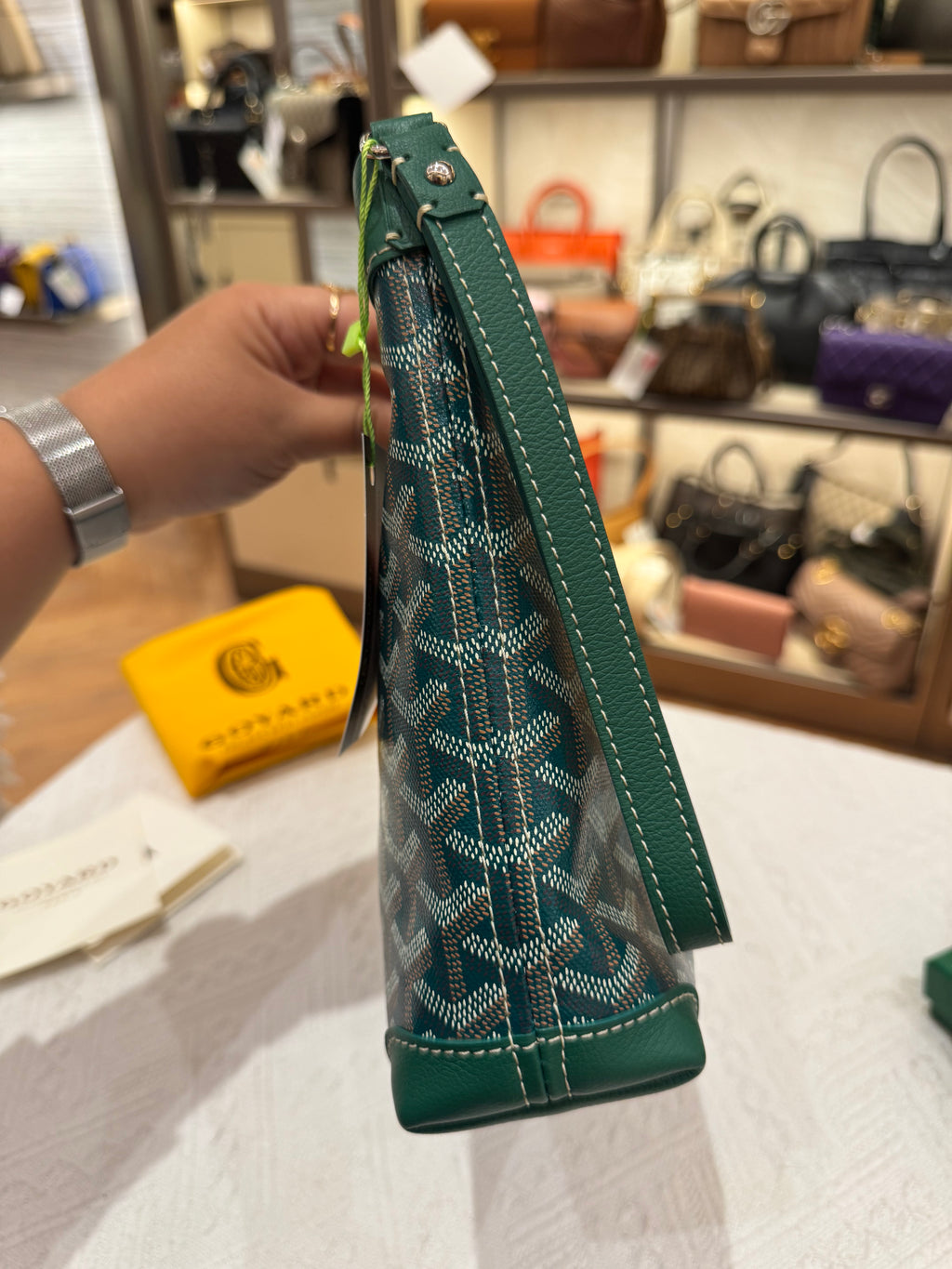 Goyard Conti Pouch Green