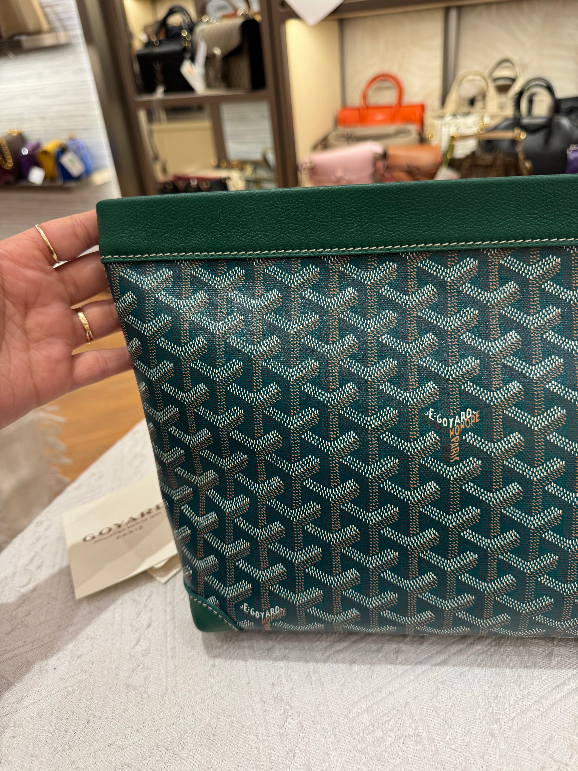 Goyard Conti Pouch Green