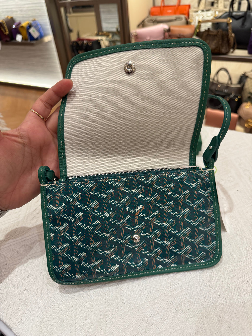 Goyard Plumet Crossbody Green