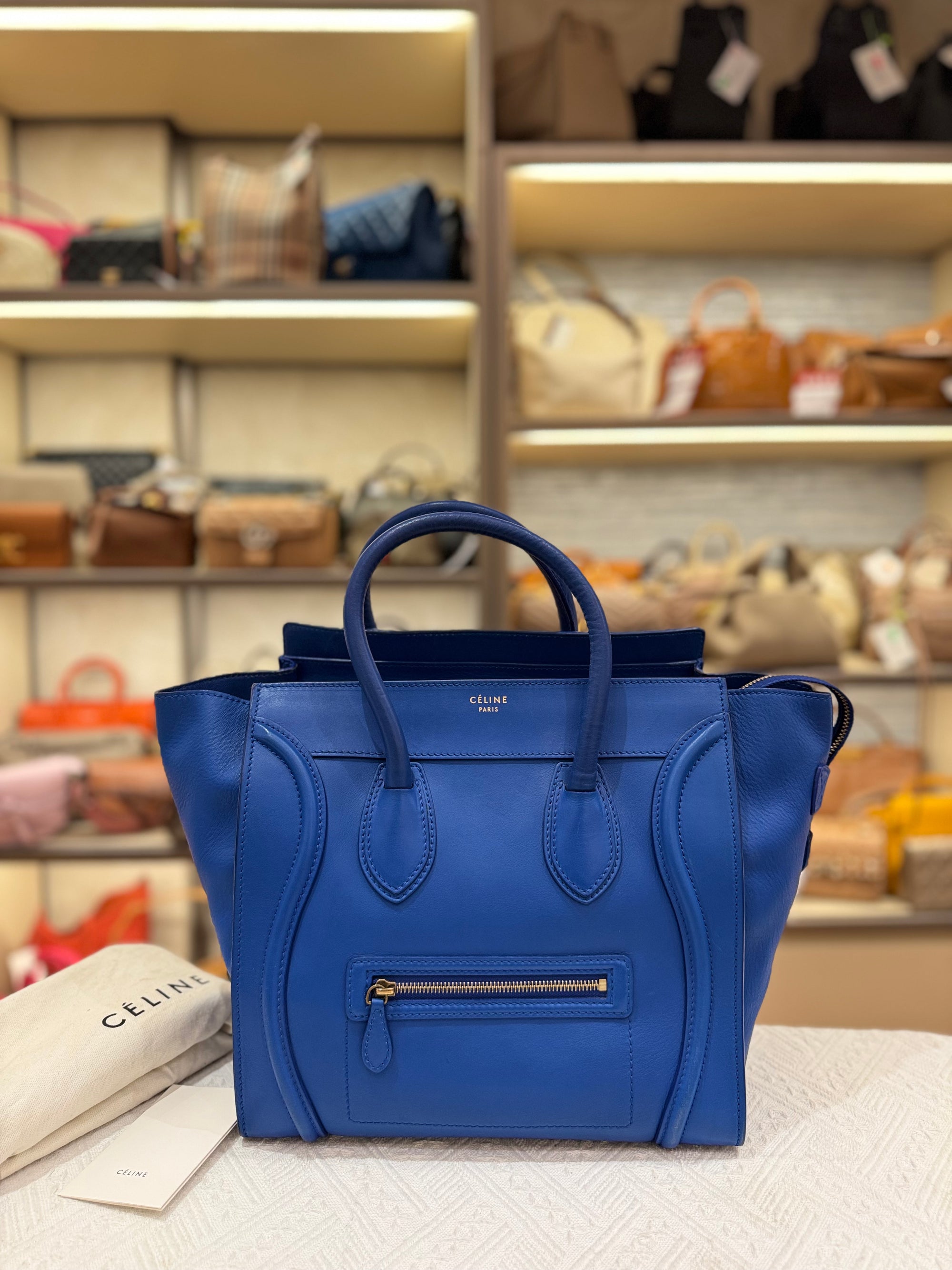 Celine Mini Luggage Blue