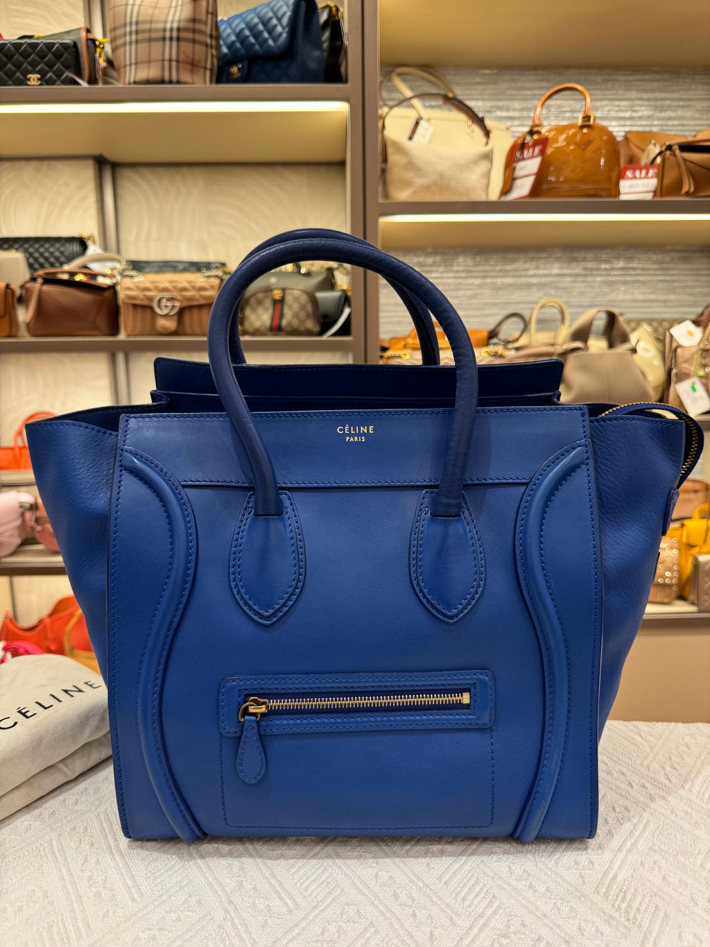 Celine Mini Luggage Blue