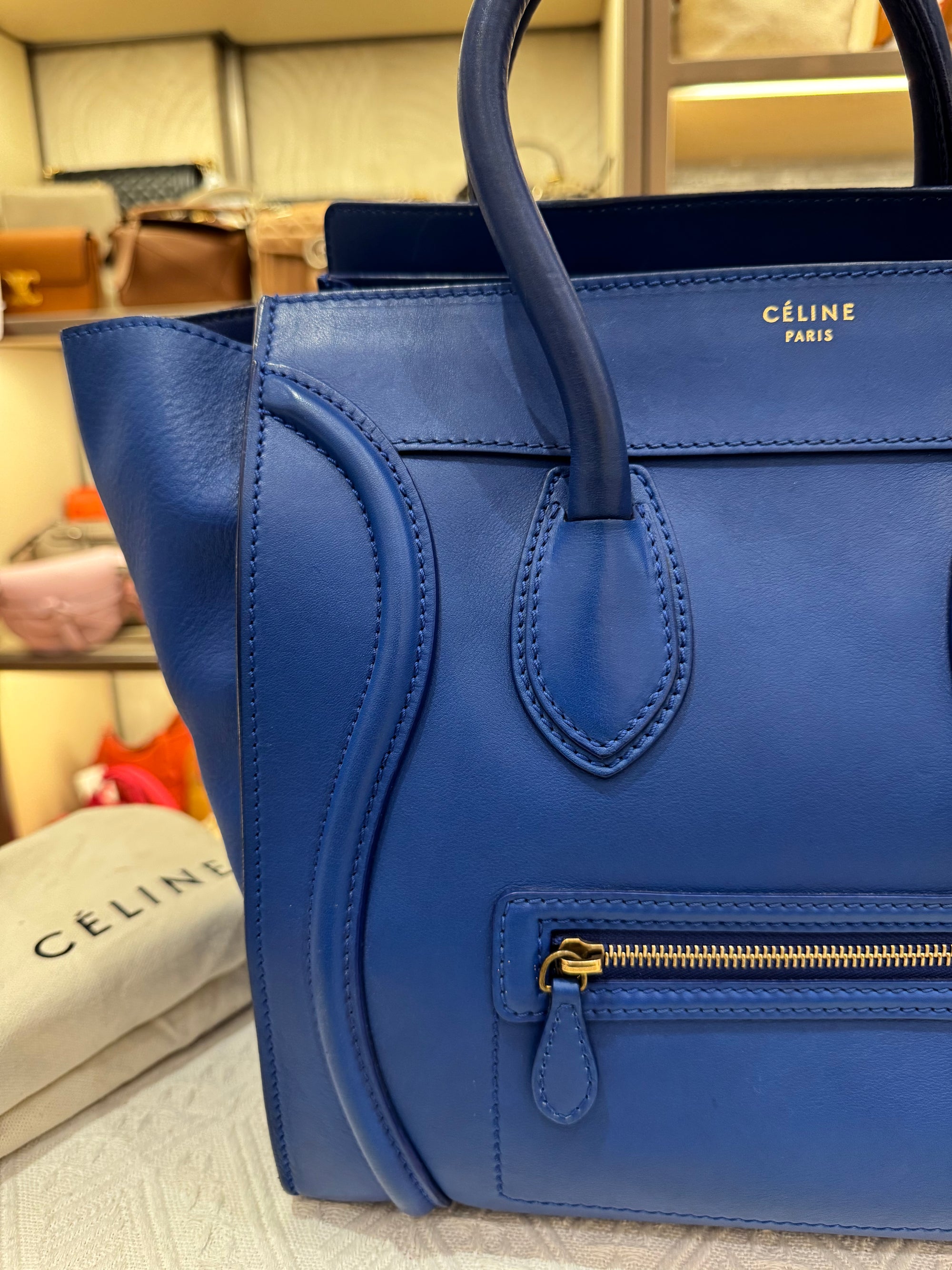 Celine Mini Luggage Blue