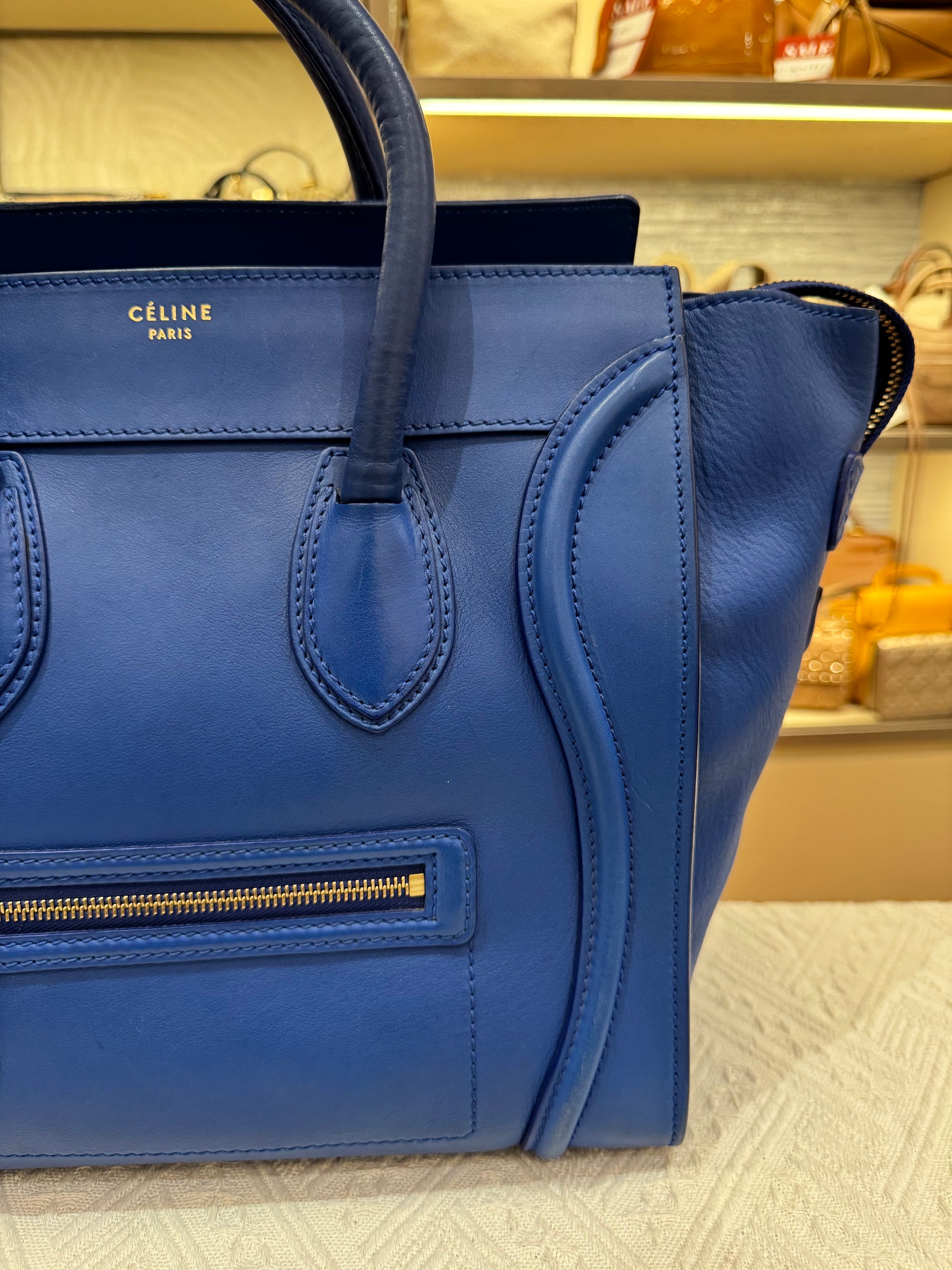 Celine Mini Luggage Blue