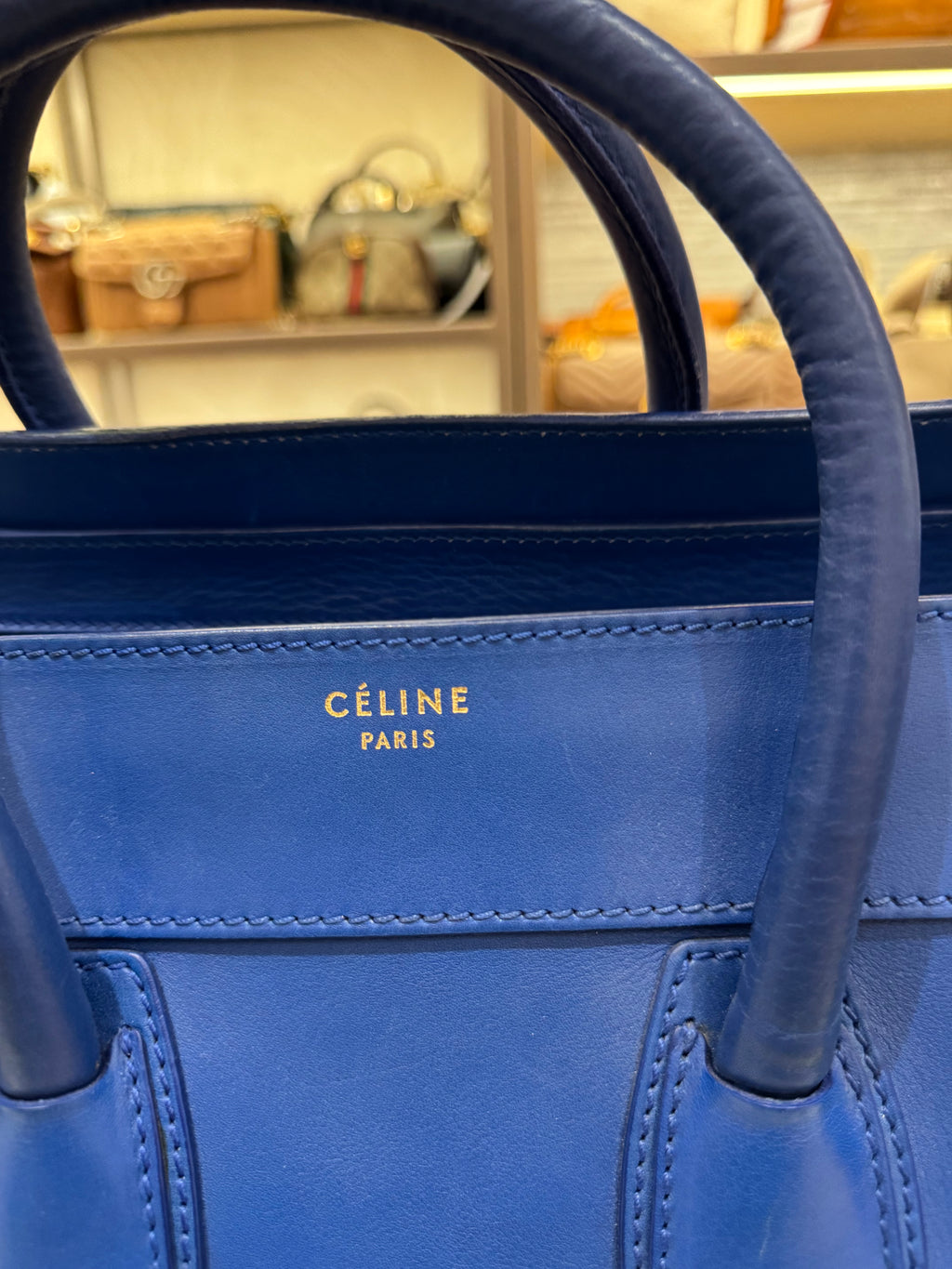 Celine Mini Luggage Blue