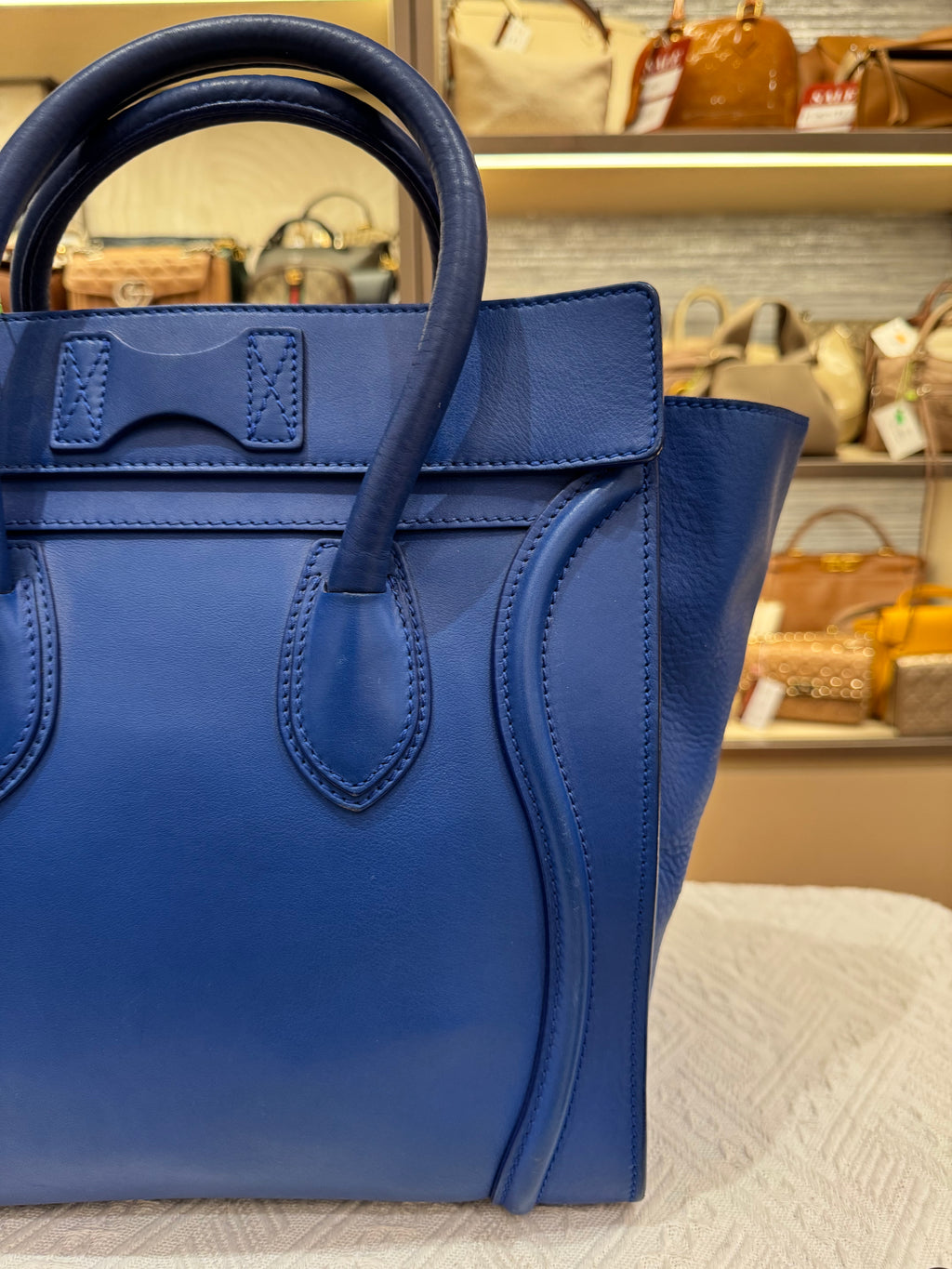 Celine Mini Luggage Blue