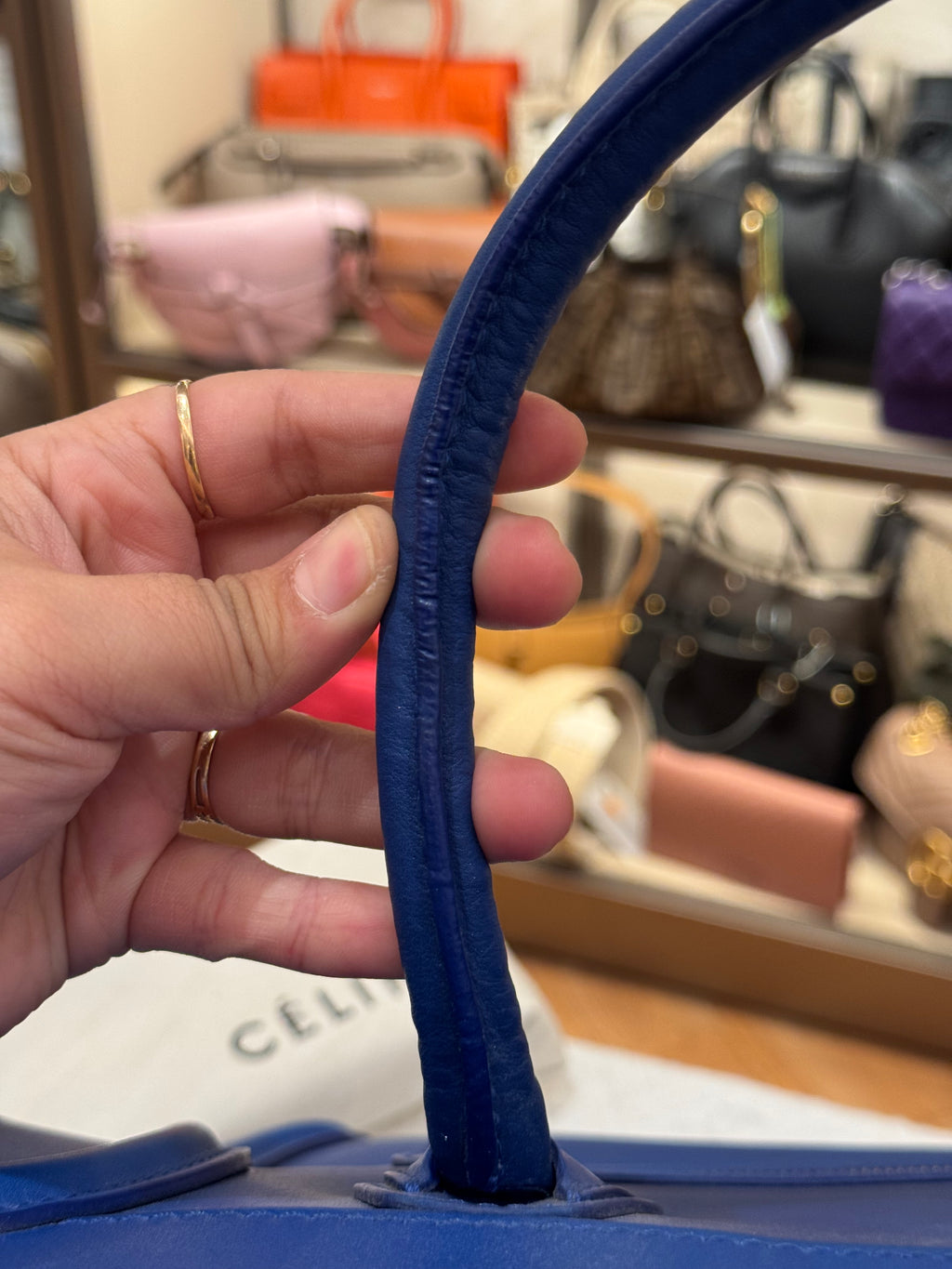 Celine Mini Luggage Blue