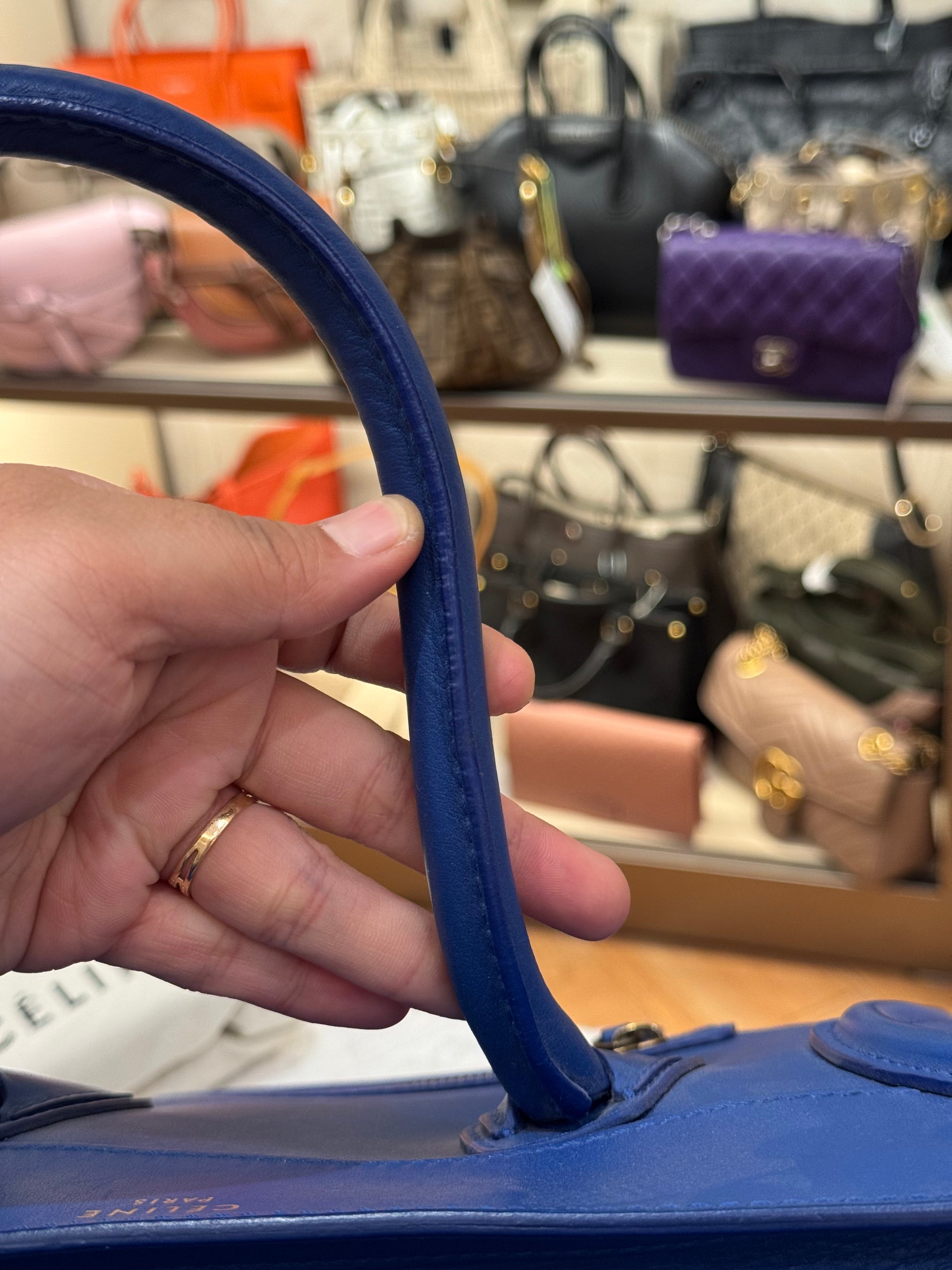 Celine Mini Luggage Blue