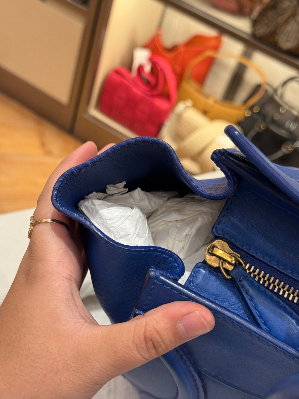 Celine Mini Luggage Blue