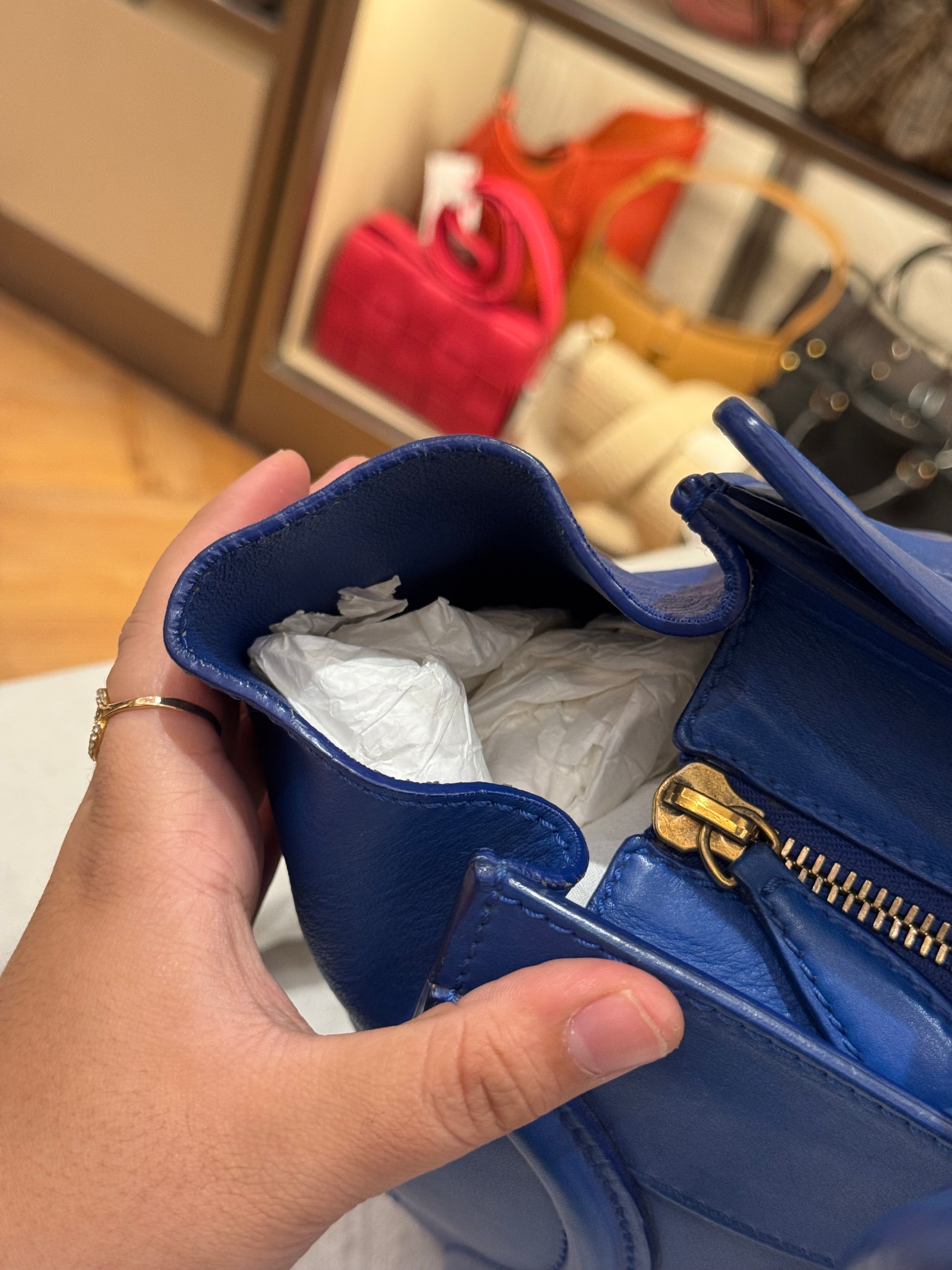 Celine Mini Luggage Blue