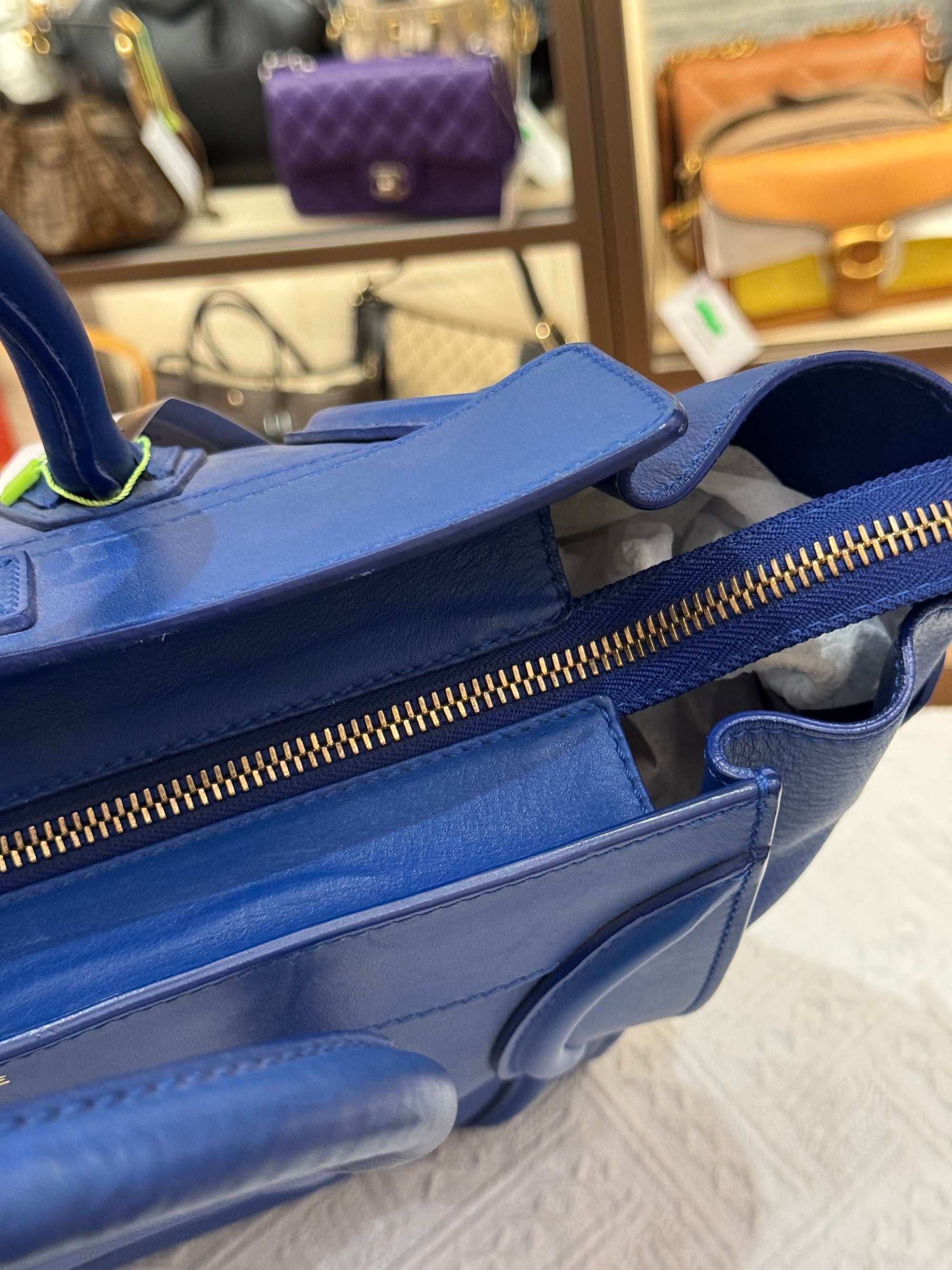 Celine Mini Luggage Blue