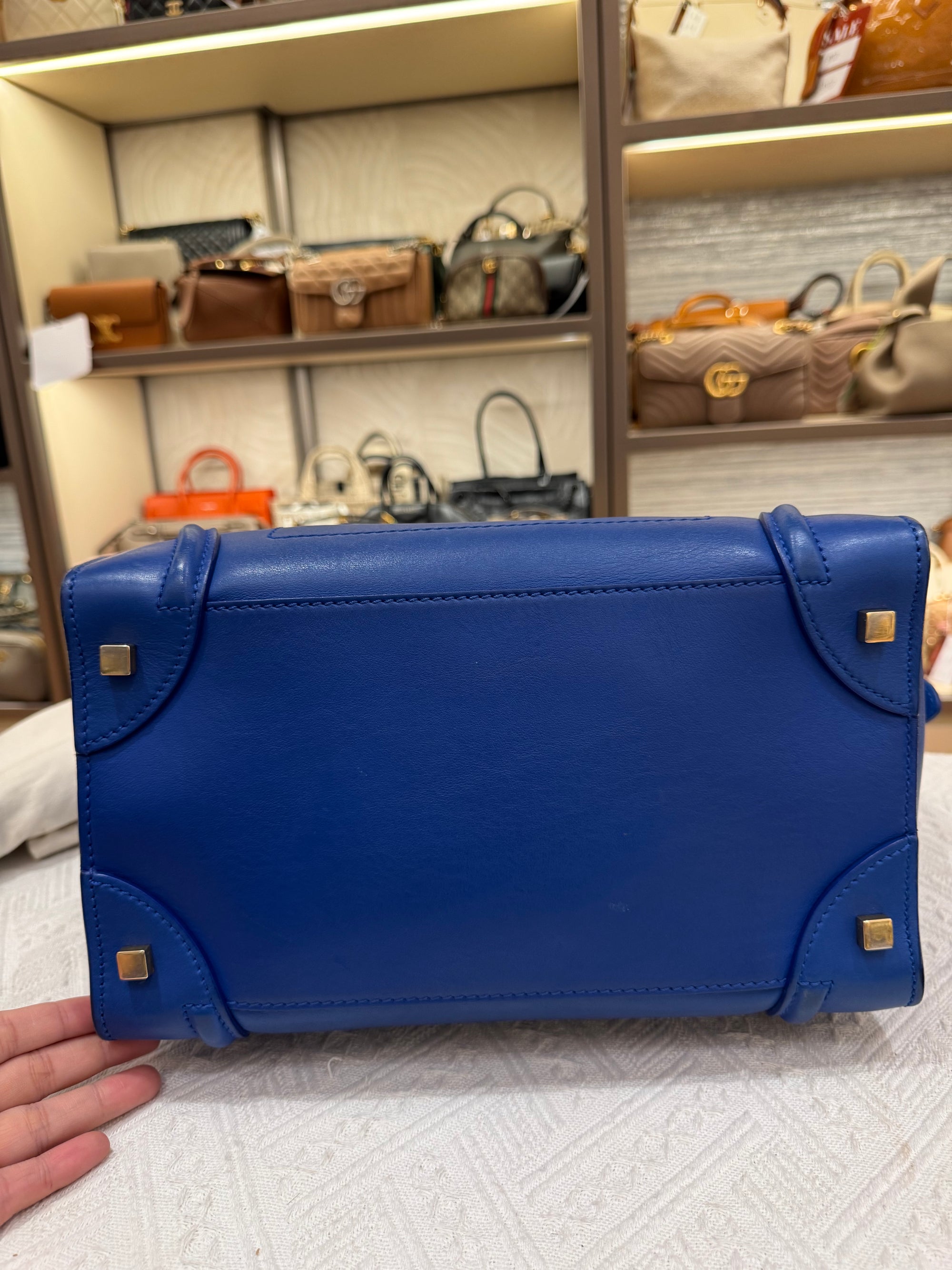 Celine Mini Luggage Blue
