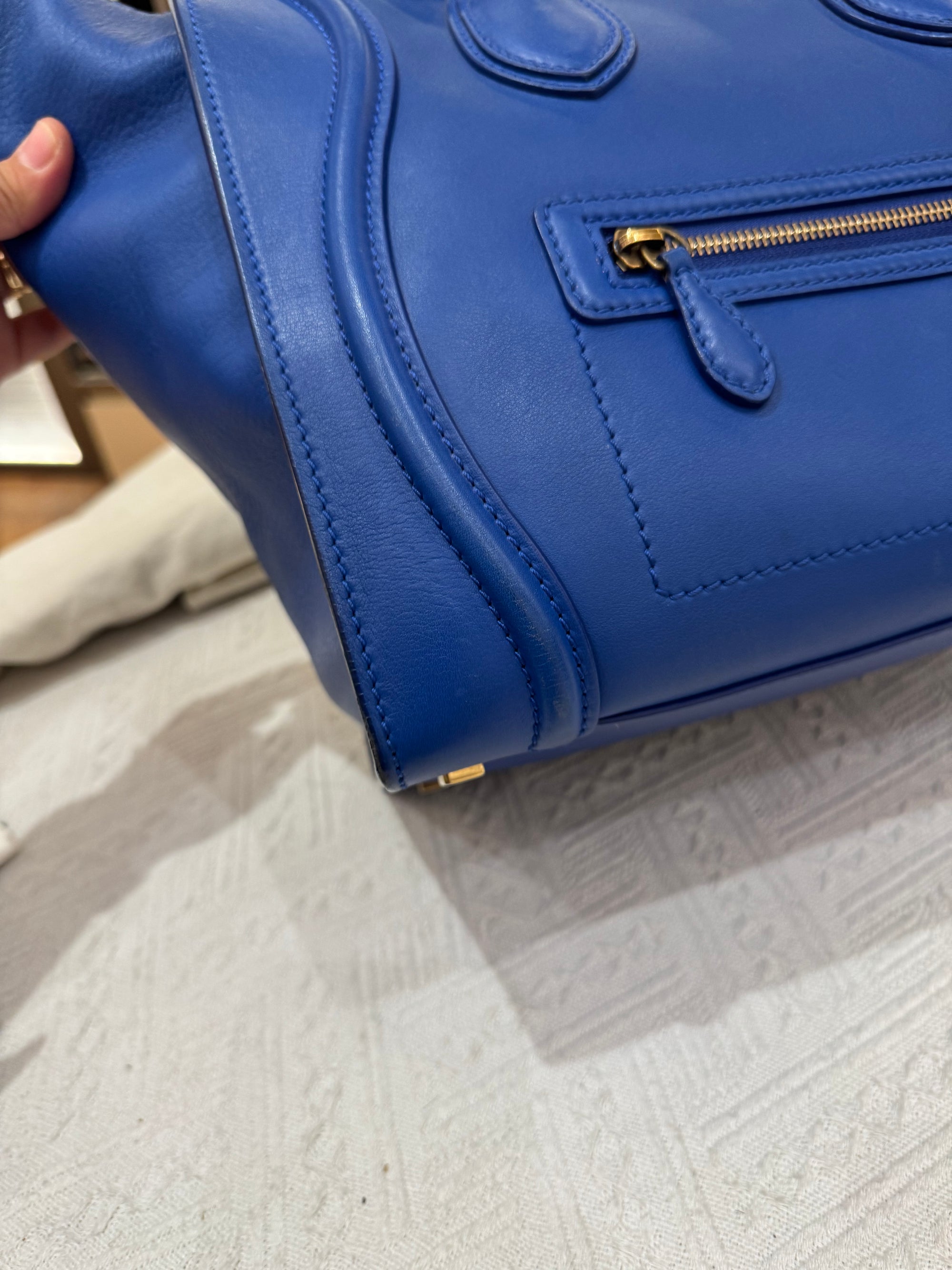 Celine Mini Luggage Blue