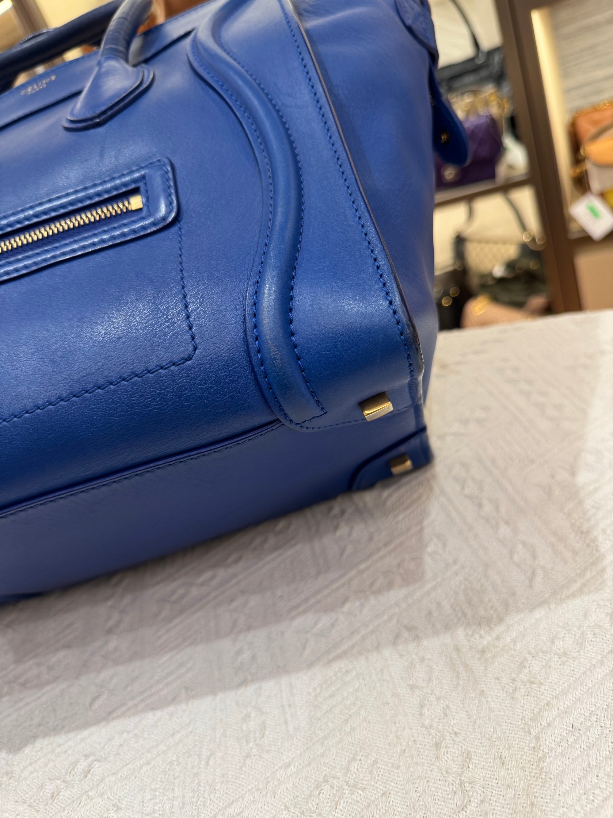 Celine Mini Luggage Blue