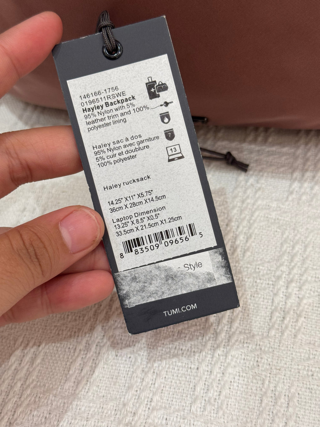 Tumi Backpack Rosewoodh