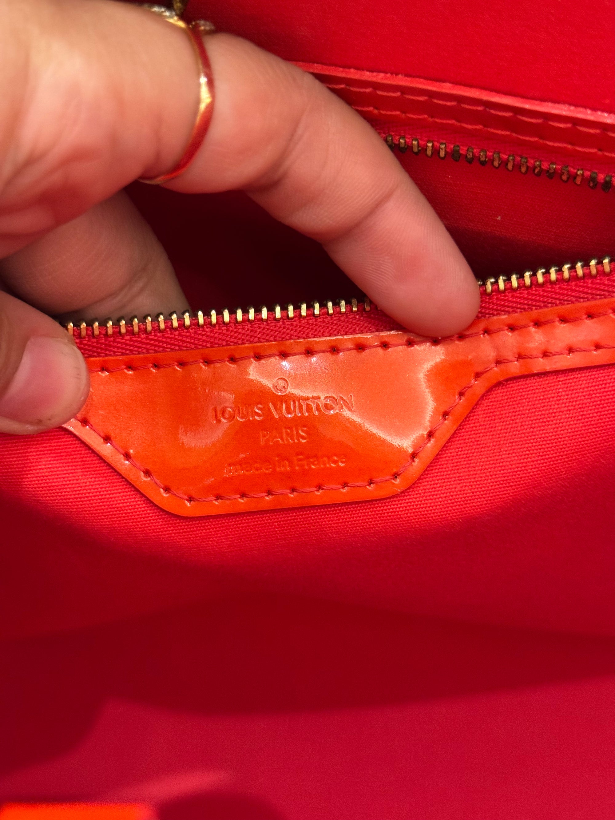 Louis Vuitton Avalon Patent Orange