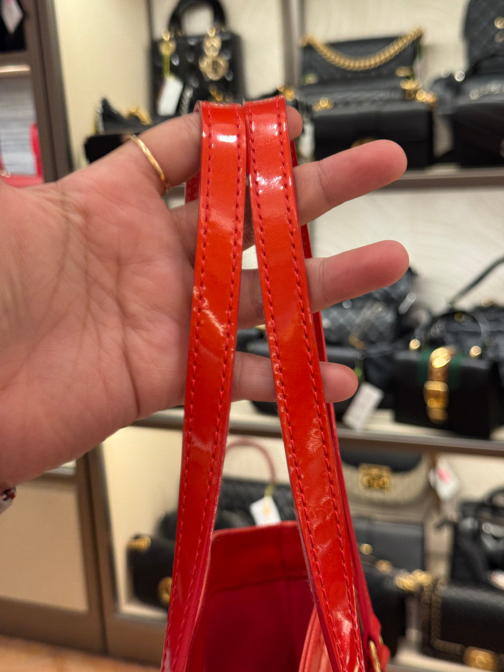 Louis Vuitton Avalon Patent Orange