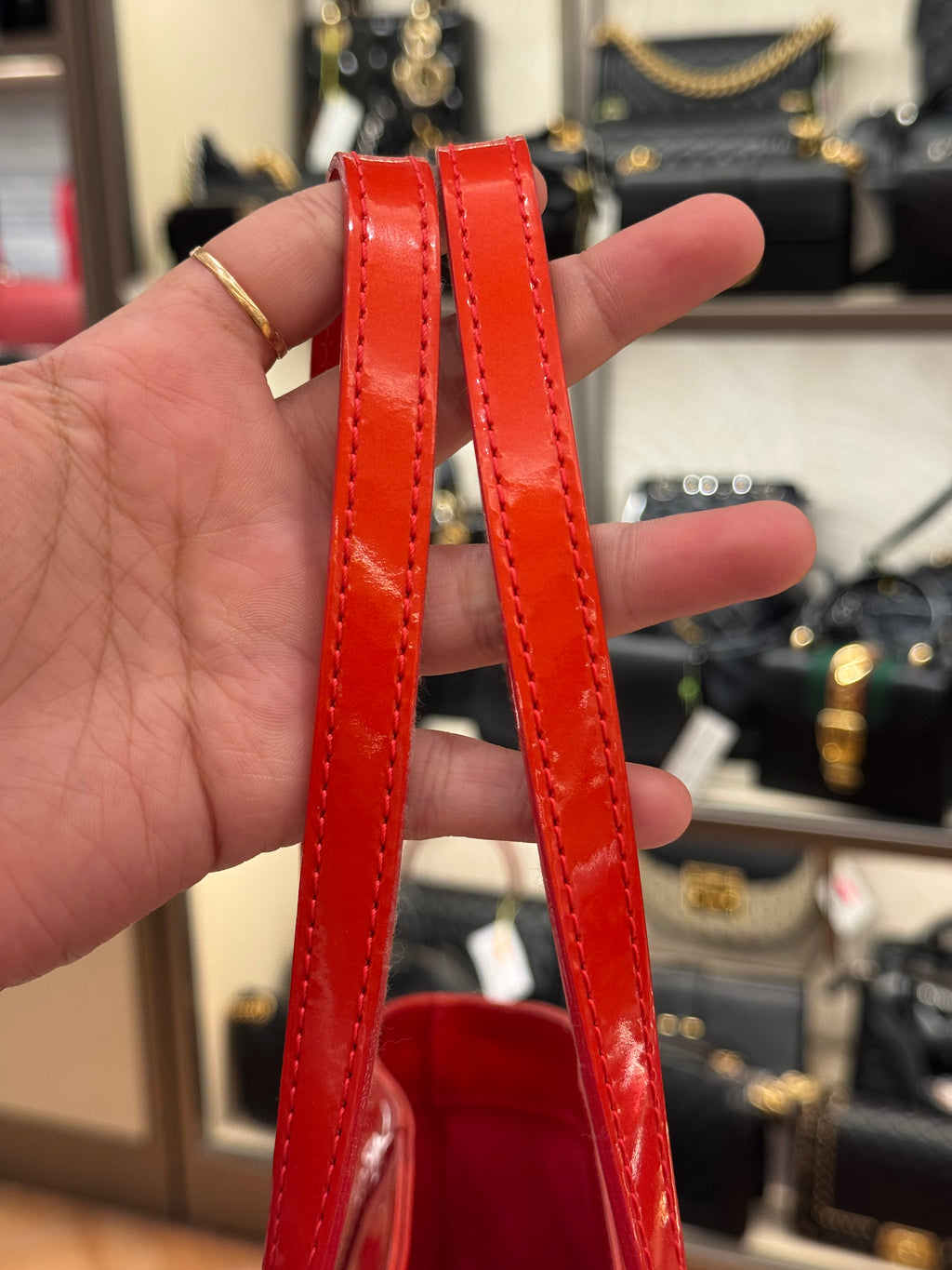 Louis Vuitton Avalon Patent Orange