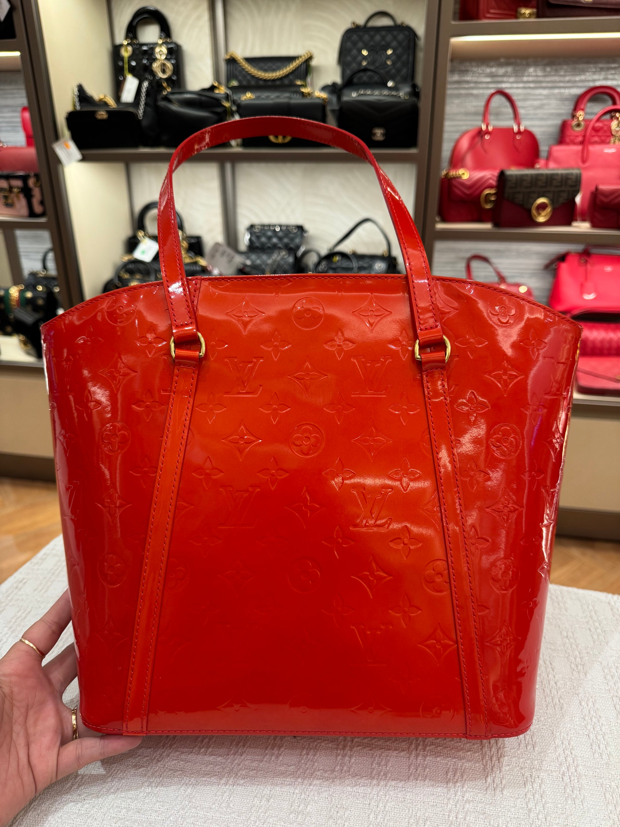 Louis Vuitton Avalon Patent Orange