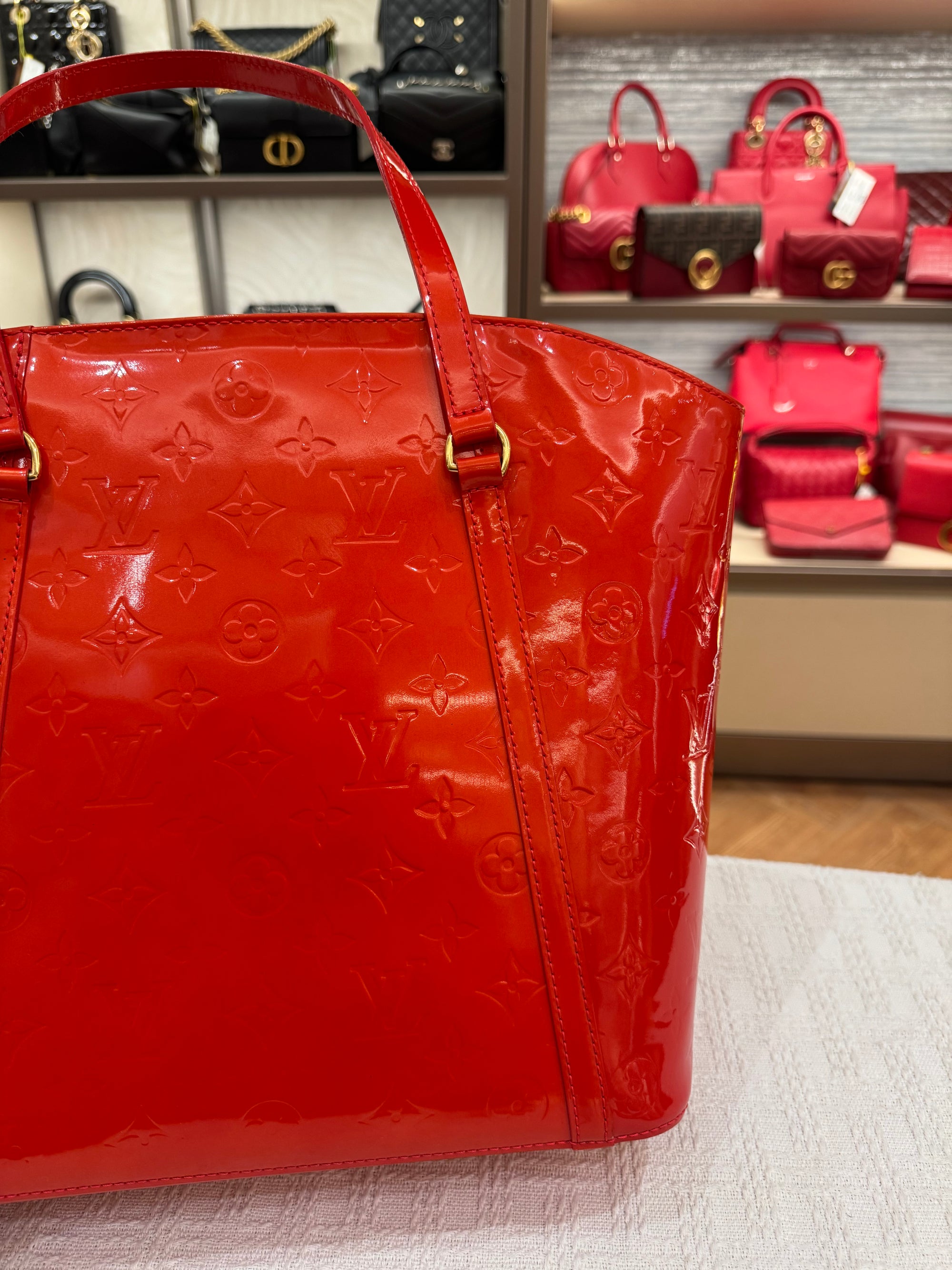 Louis Vuitton Avalon Patent Orange