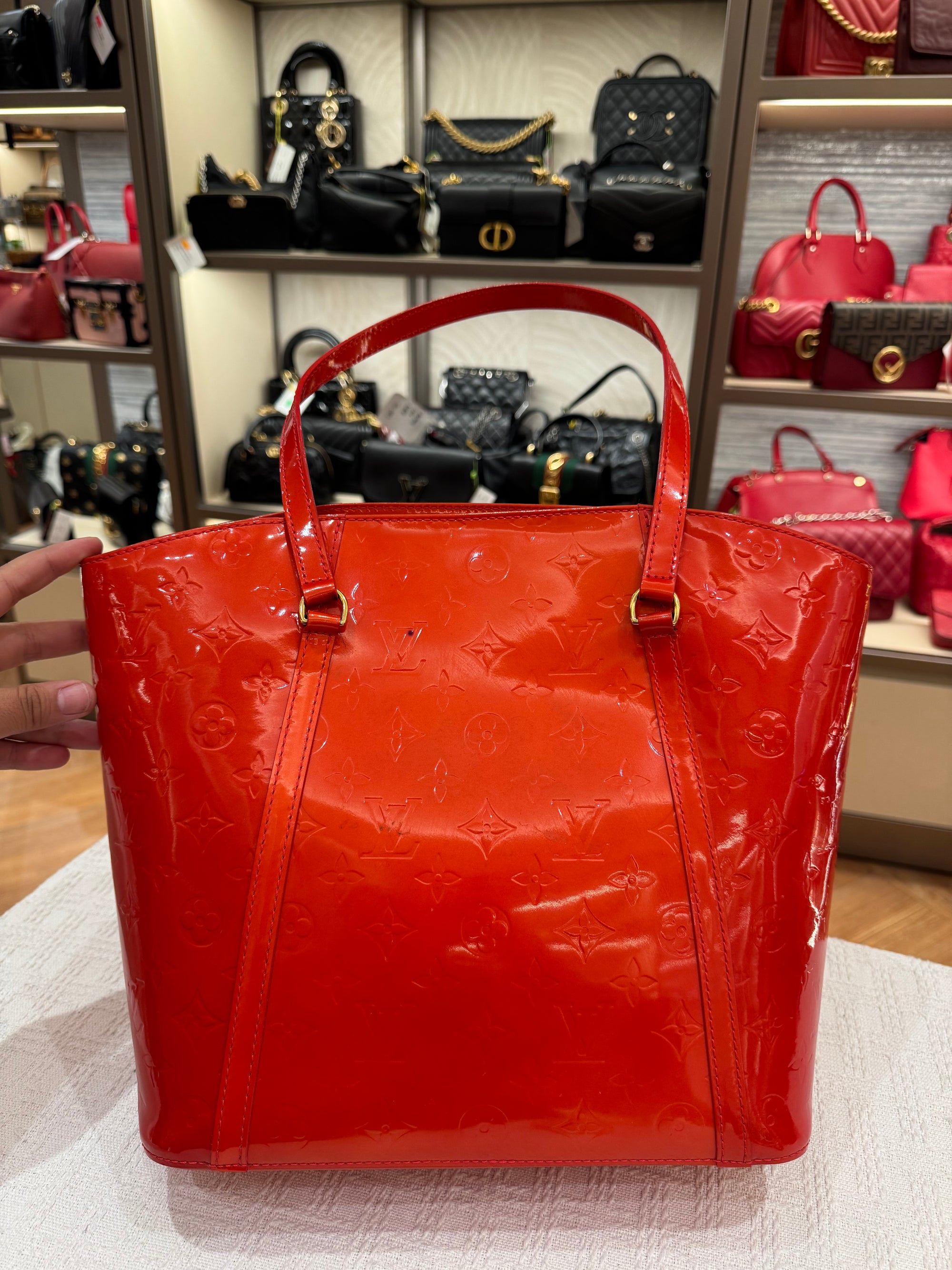 Louis Vuitton Avalon Patent Orange