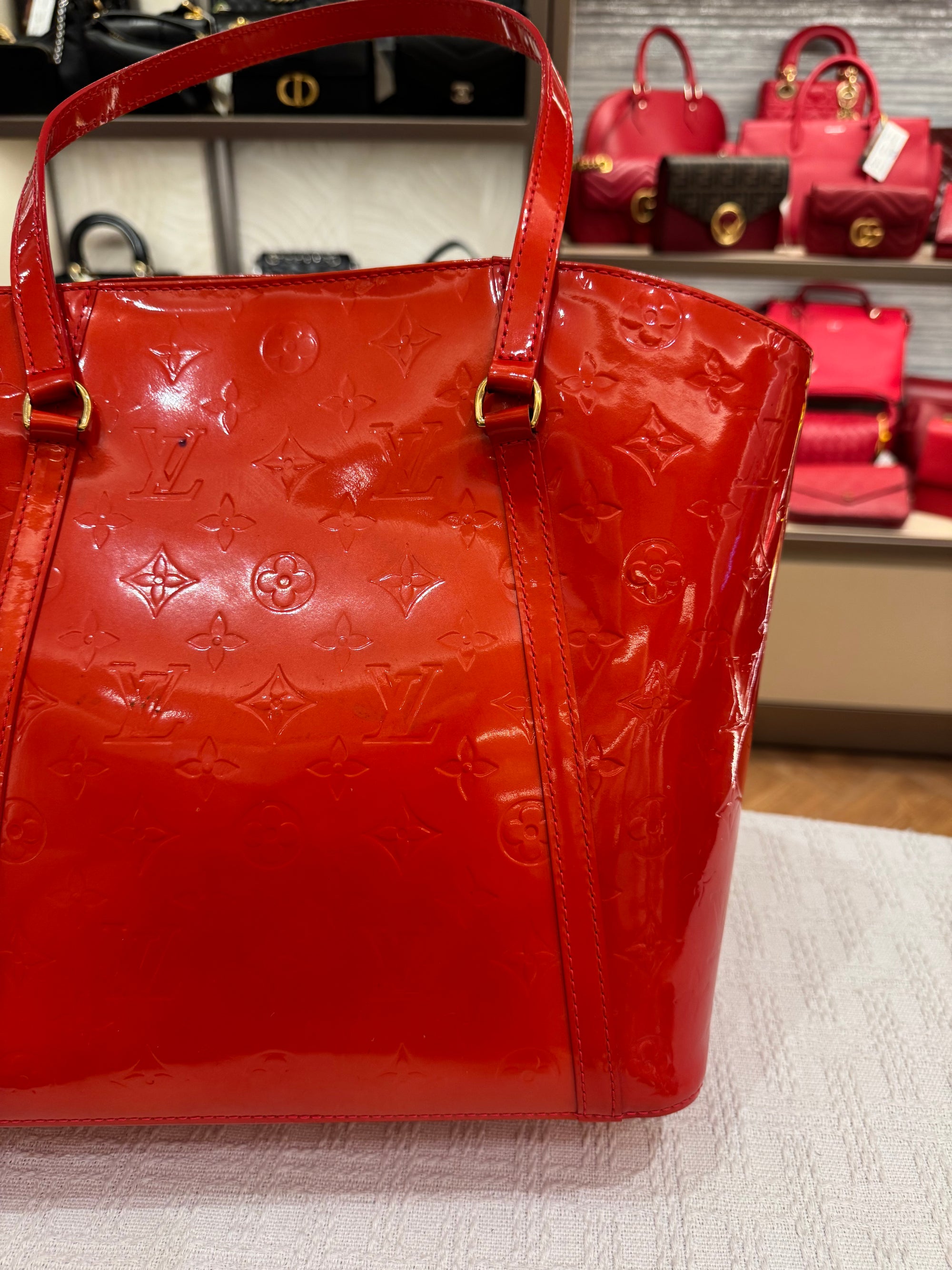Louis Vuitton Avalon Patent Orange