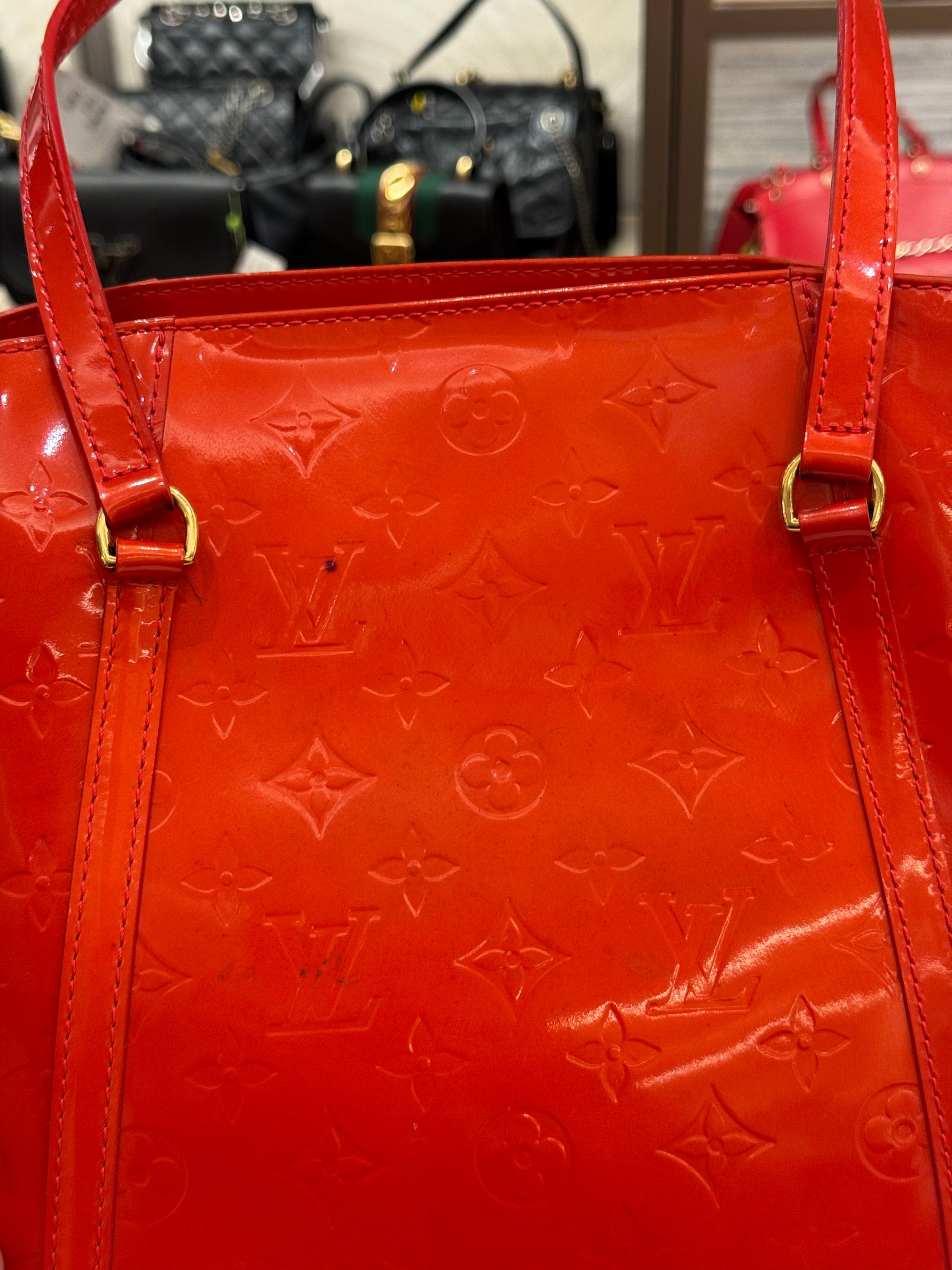 Louis Vuitton Avalon Patent Orange