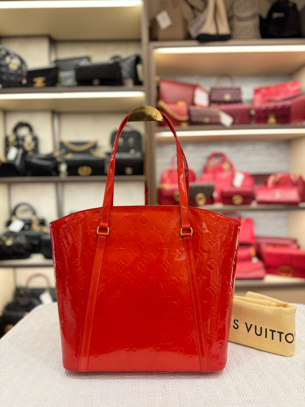 Louis Vuitton Avalon Patent Orange