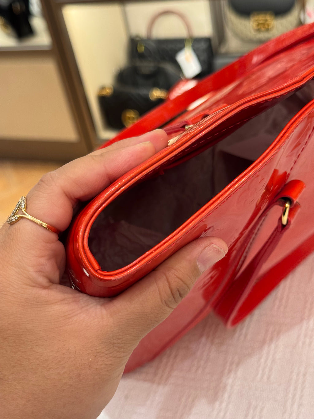 Louis Vuitton Avalon Patent Orange