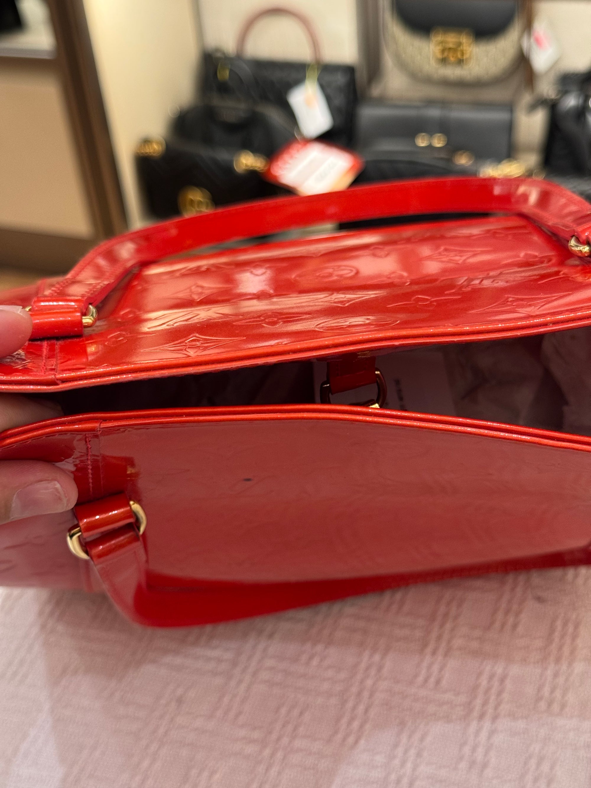 Louis Vuitton Avalon Patent Orange