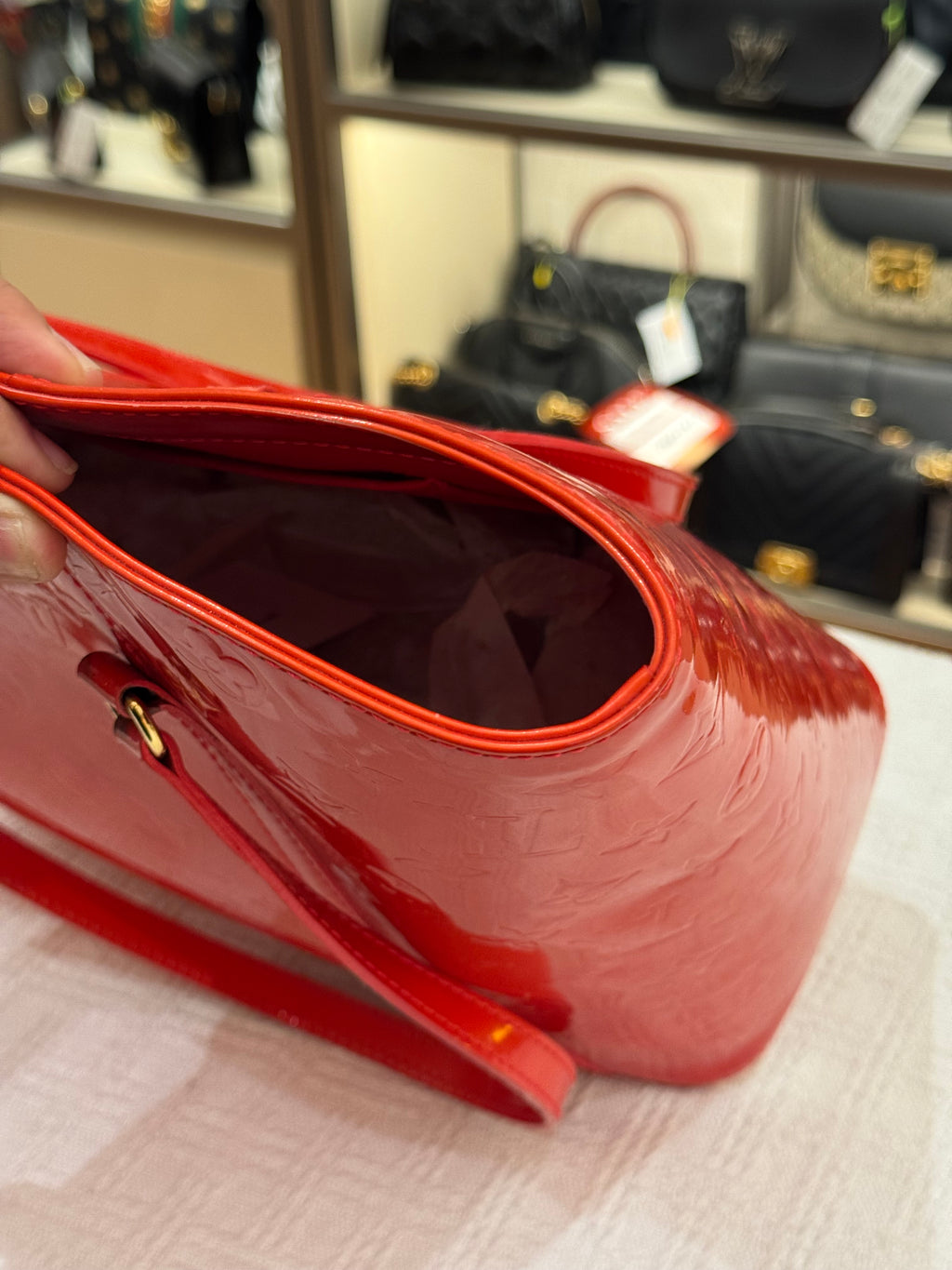 Louis Vuitton Avalon Patent Orange