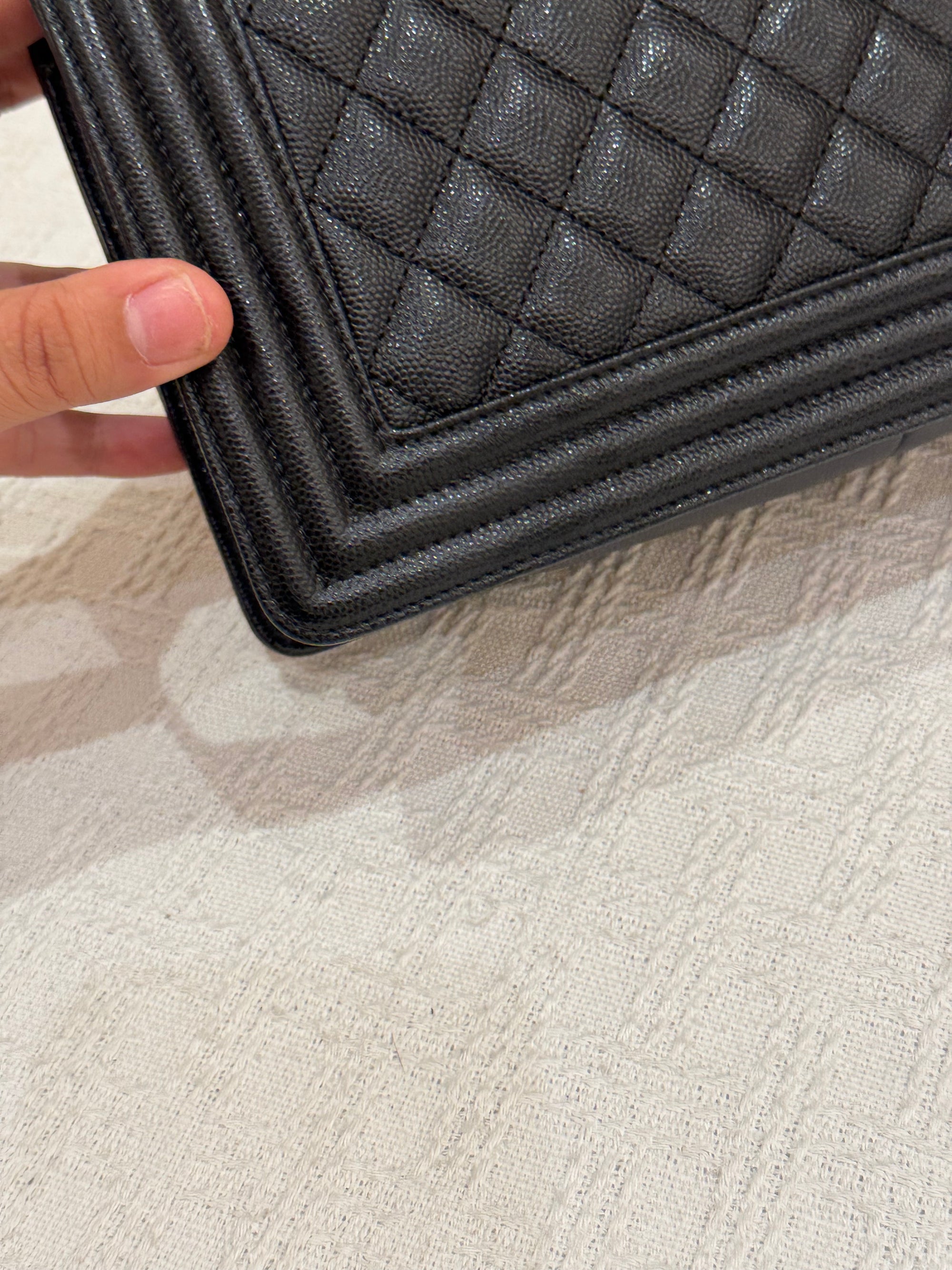 Chanel Boy Caviar Old Meidum Black GHW