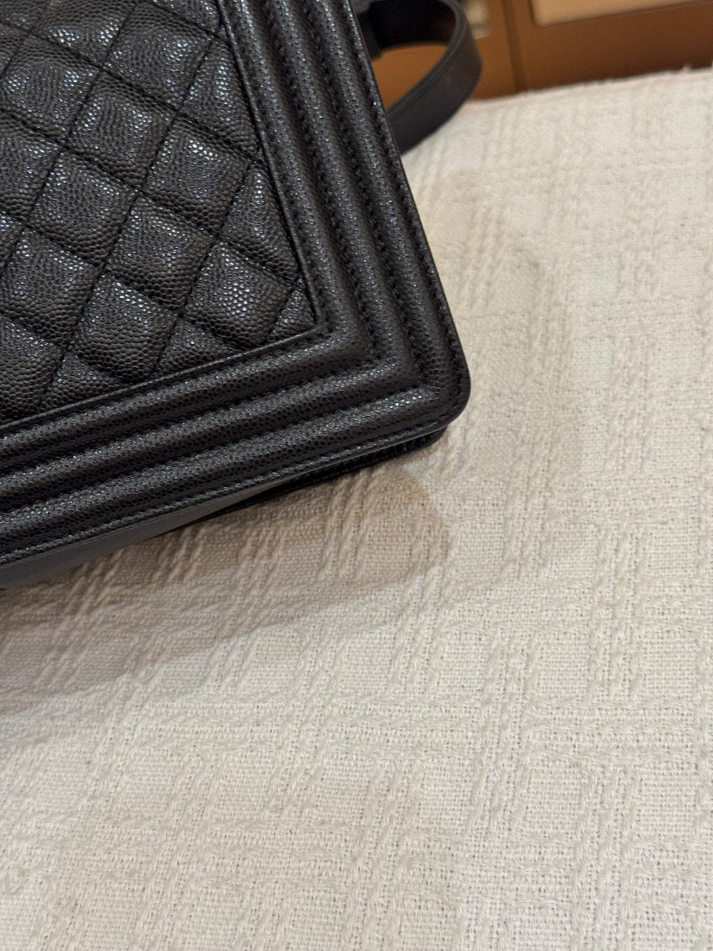 Chanel Boy Caviar Old Meidum Black GHW