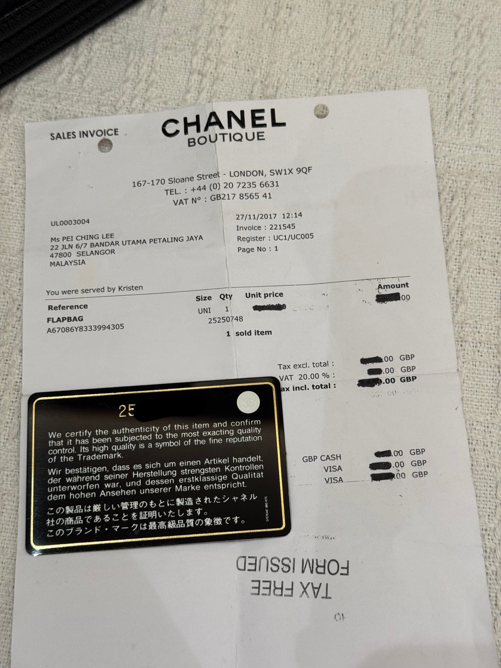 Chanel Boy Caviar Old Meidum Black GHW