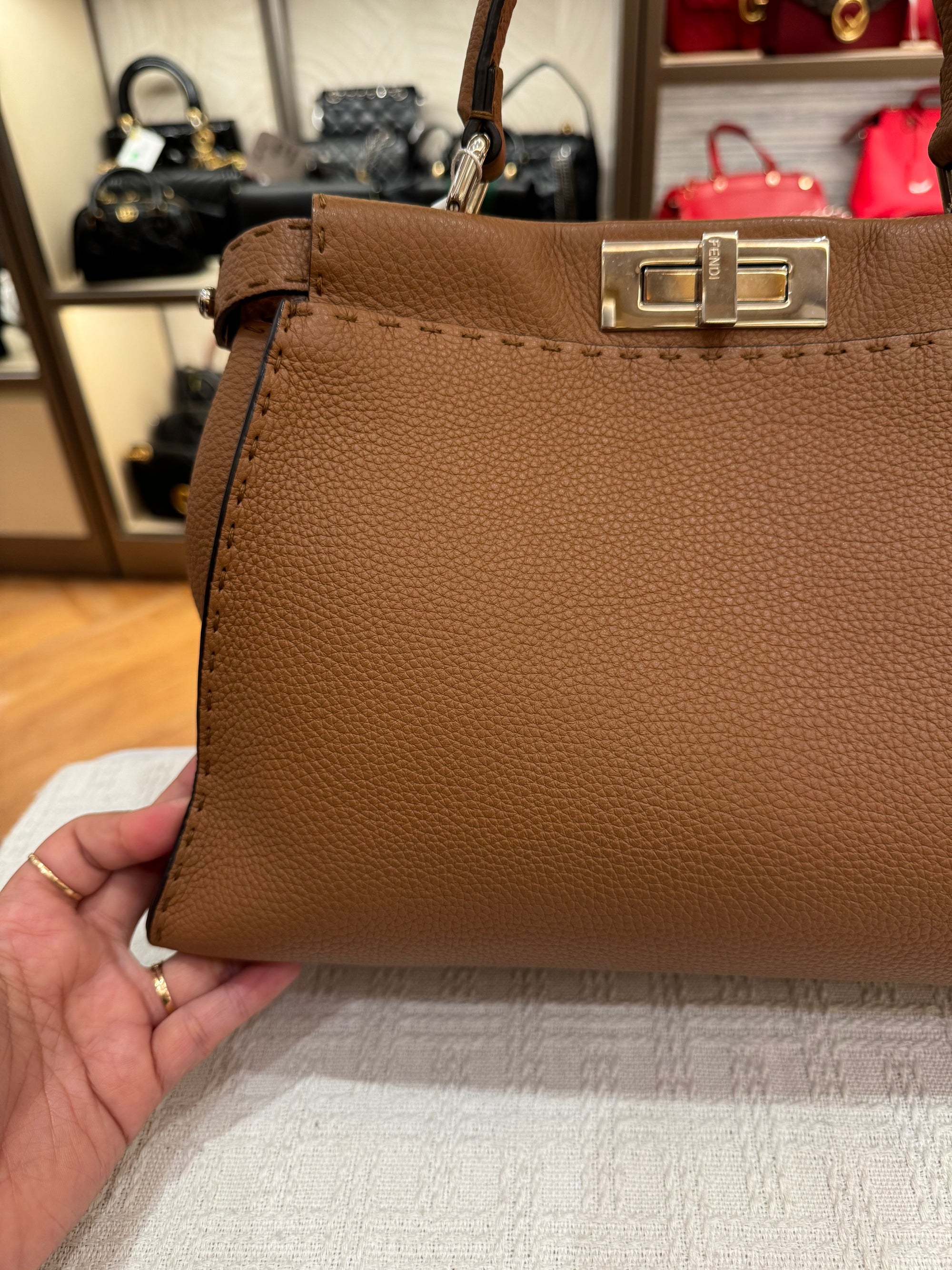 Fendi Peekaboo Selleria Medium Brown