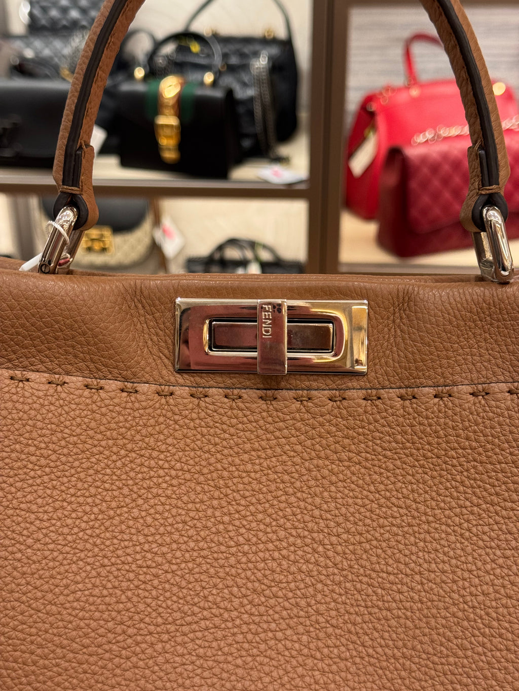 Fendi Peekaboo Selleria Medium Brown