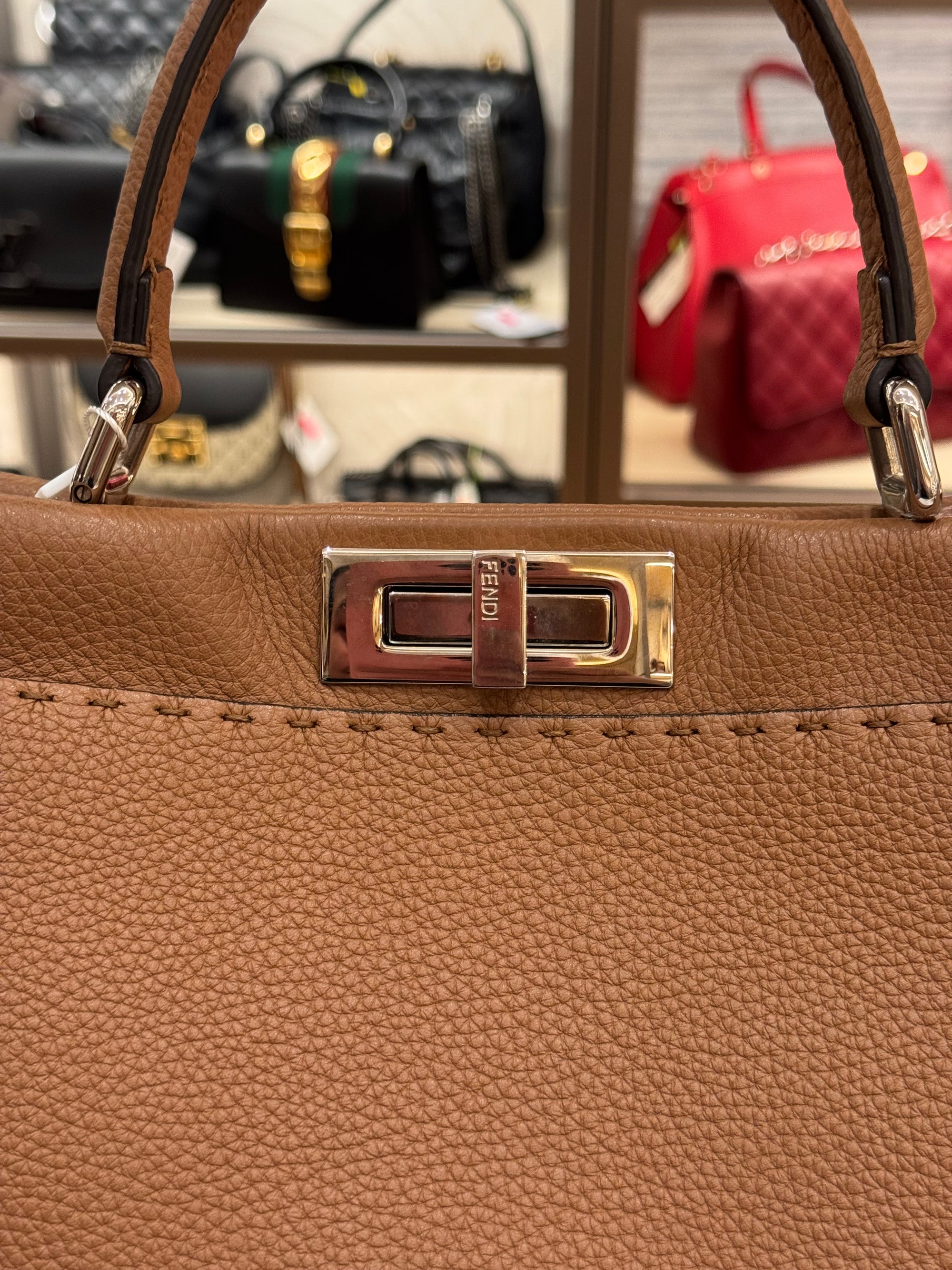 Fendi Peekaboo Selleria Medium Brown