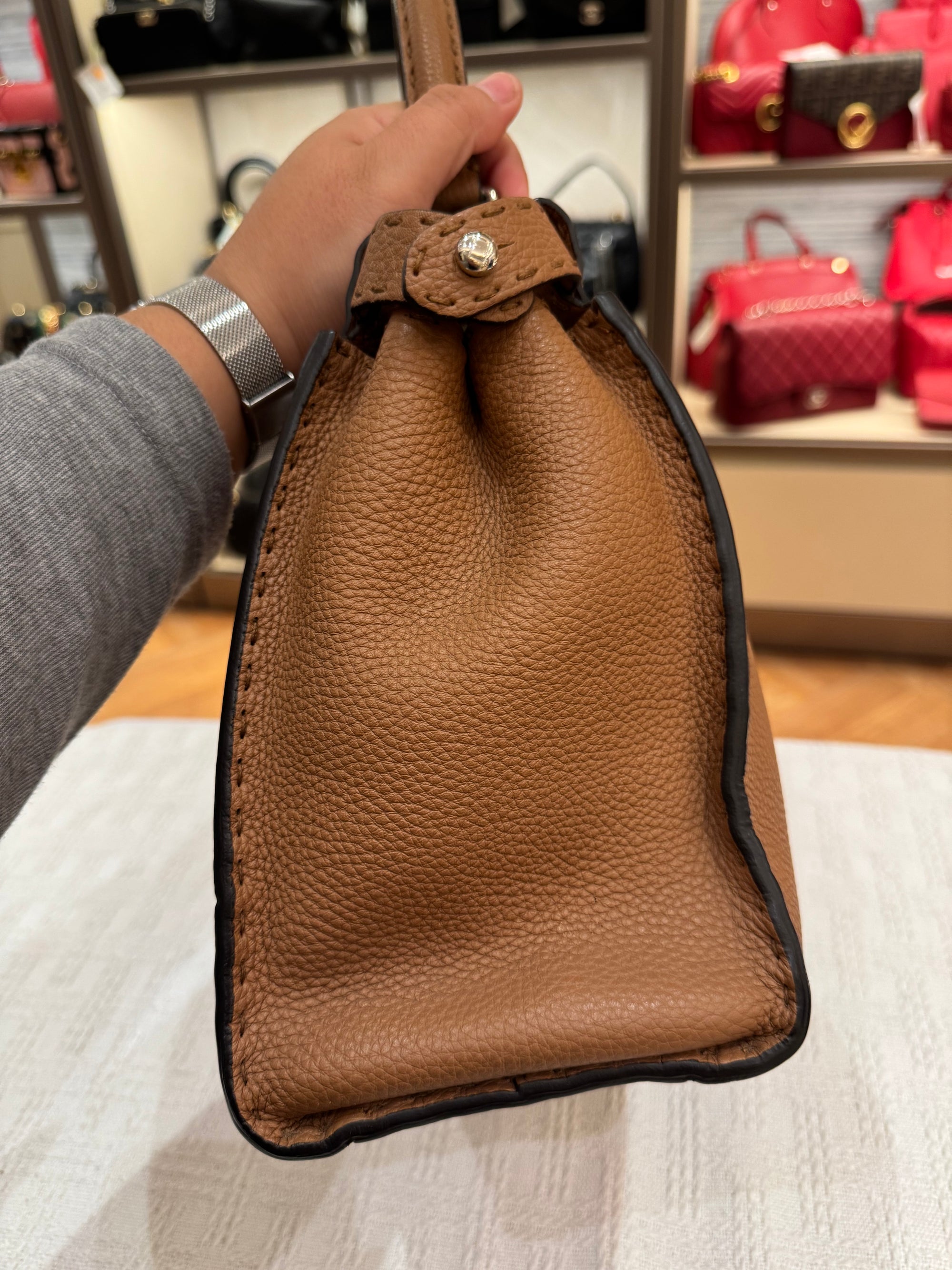 Fendi Peekaboo Selleria Medium Brown