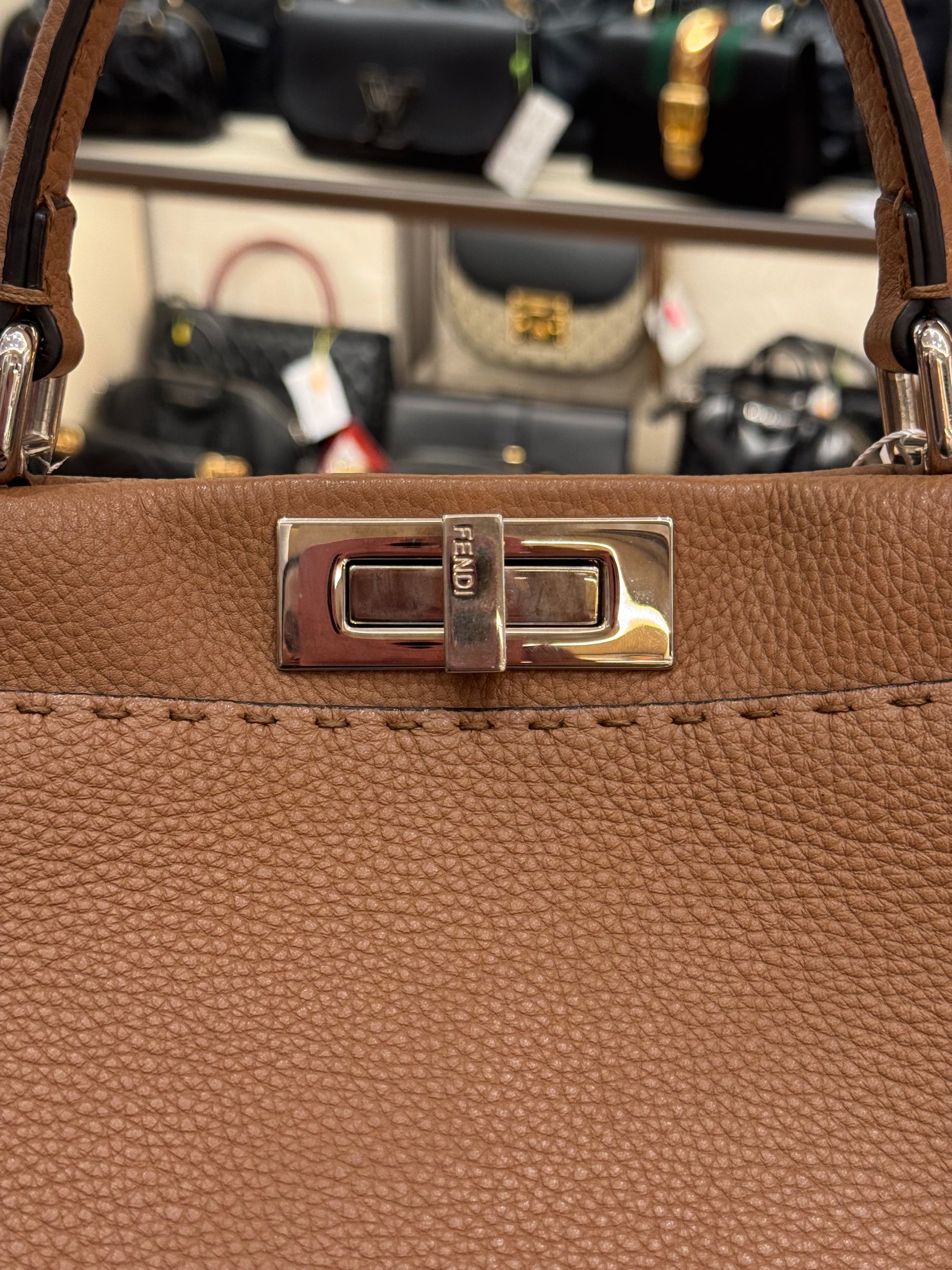 Fendi Peekaboo Selleria Medium Brown
