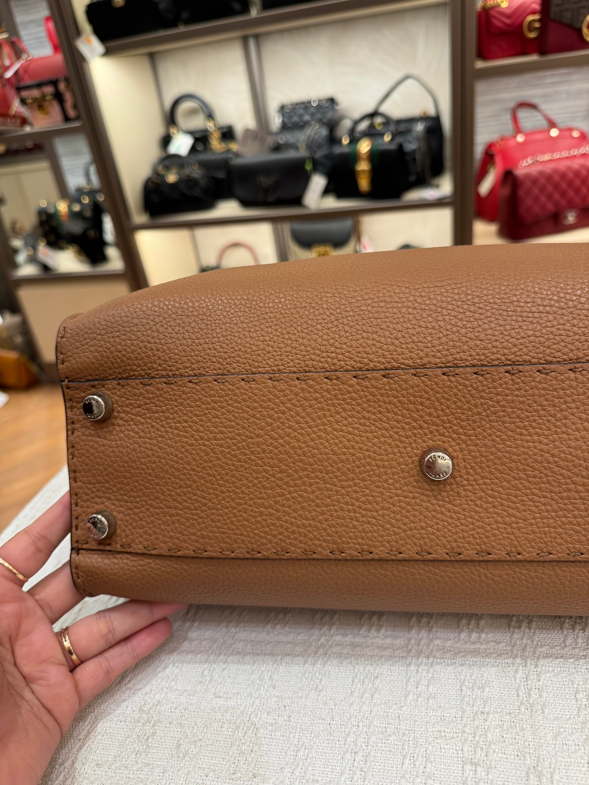 Fendi Peekaboo Selleria Medium Brown