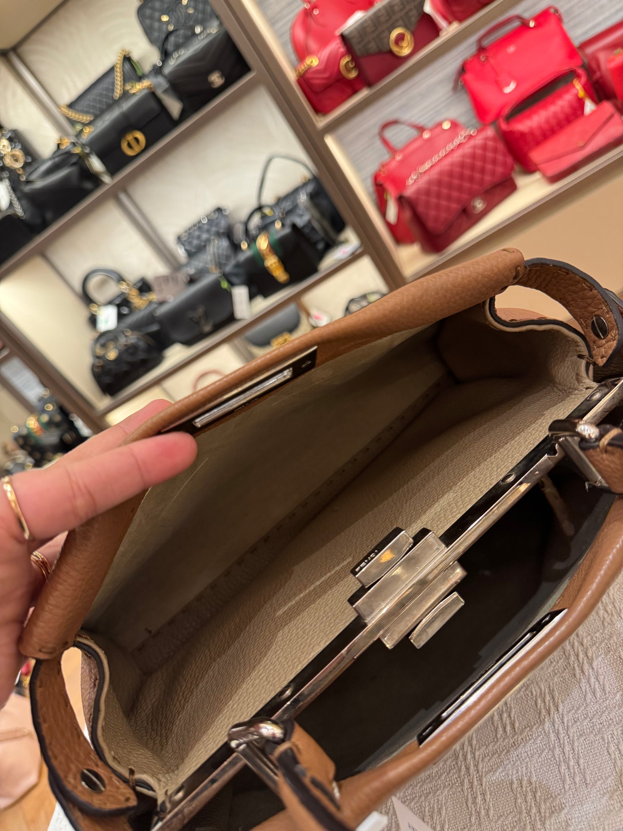 Fendi Peekaboo Selleria Medium Brown