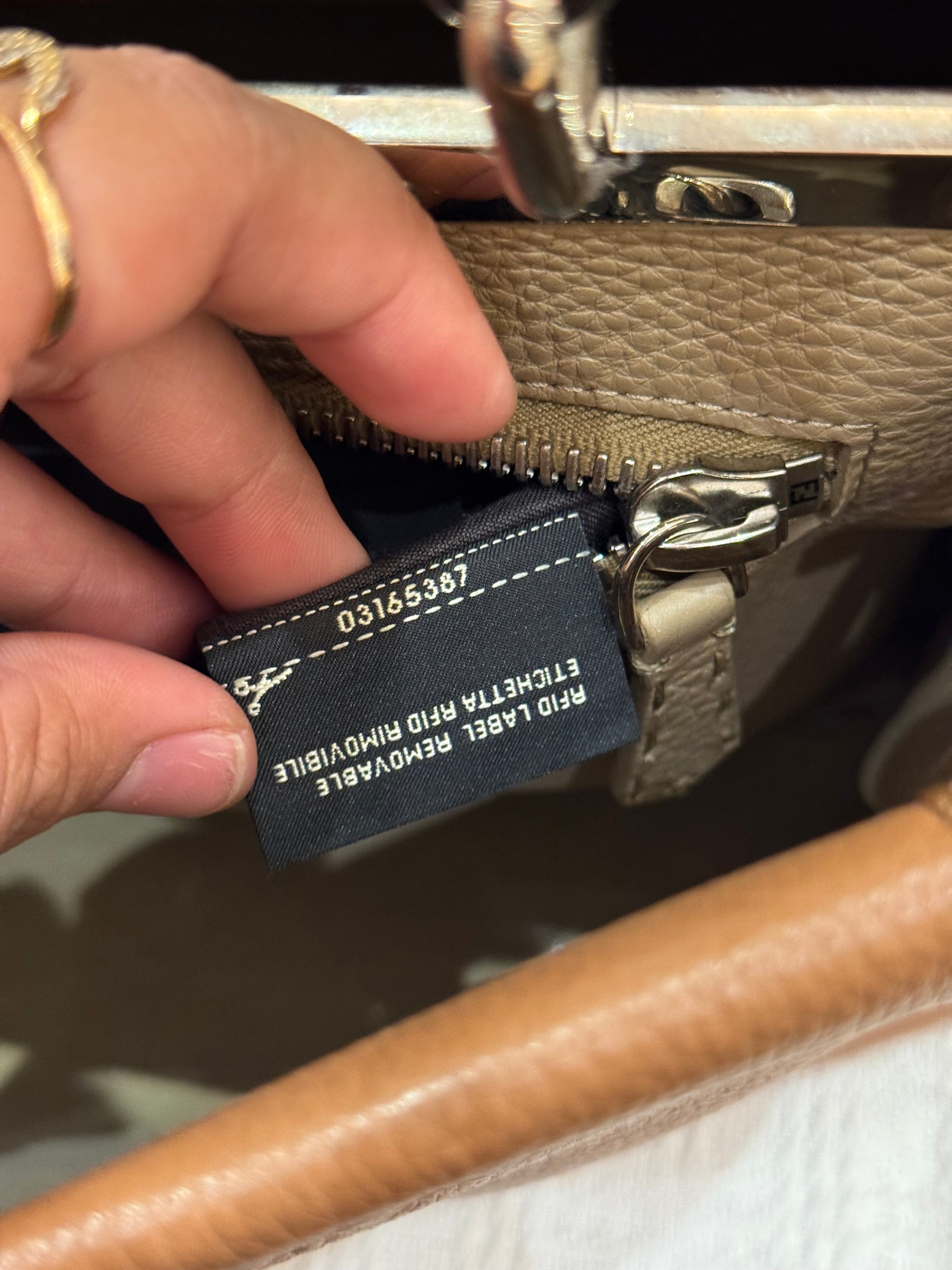 Fendi Peekaboo Selleria Medium Brown