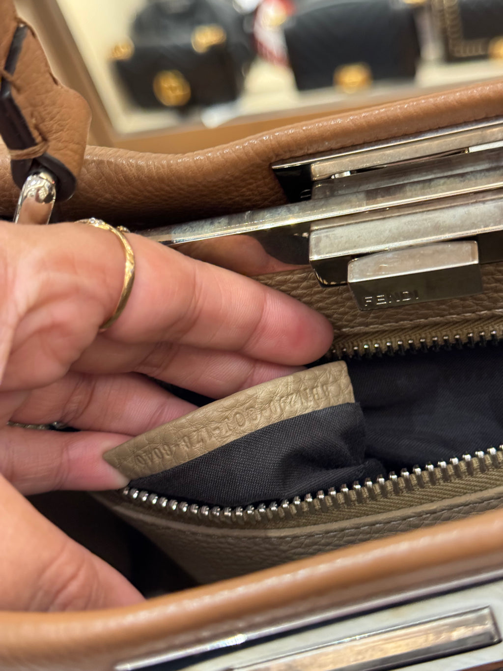 Fendi Peekaboo Selleria Medium Brown